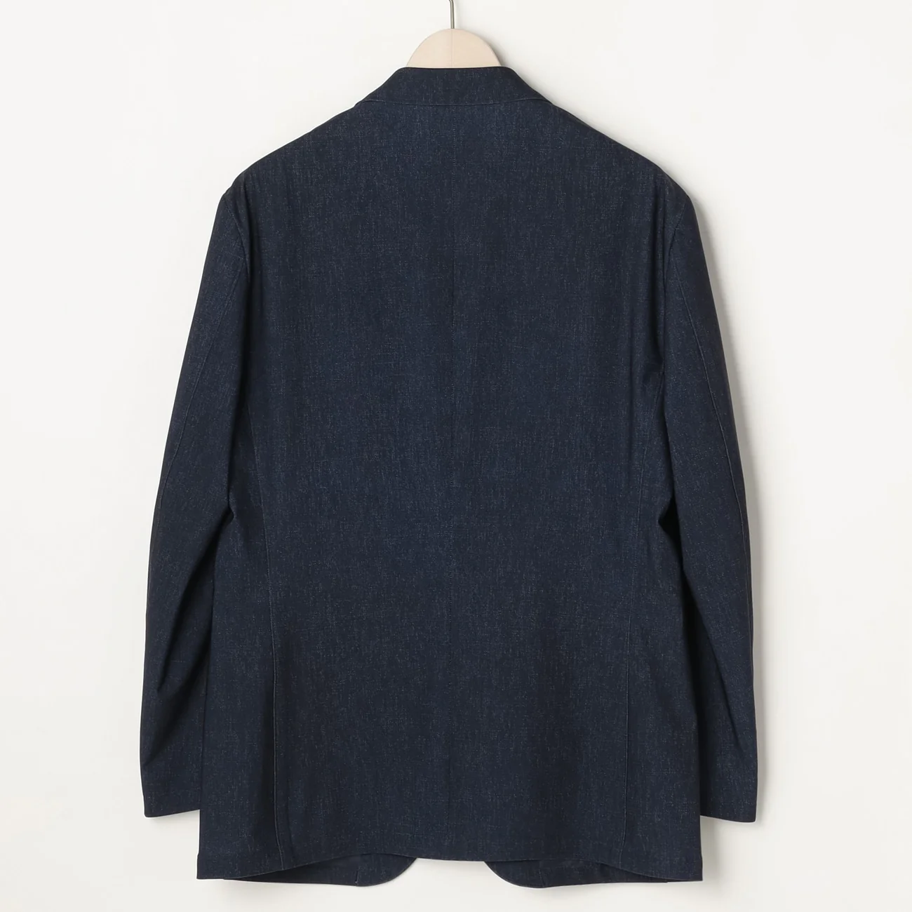Japanese Fabric BIZSPO Print Denim-Like Suit Jacket - Navy - Image 4