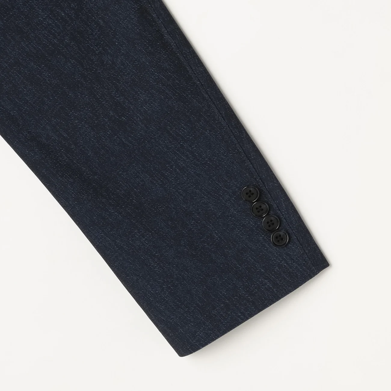 Japanese Fabric BIZSPO Print Denim-Like Suit Jacket - Navy - Image 6