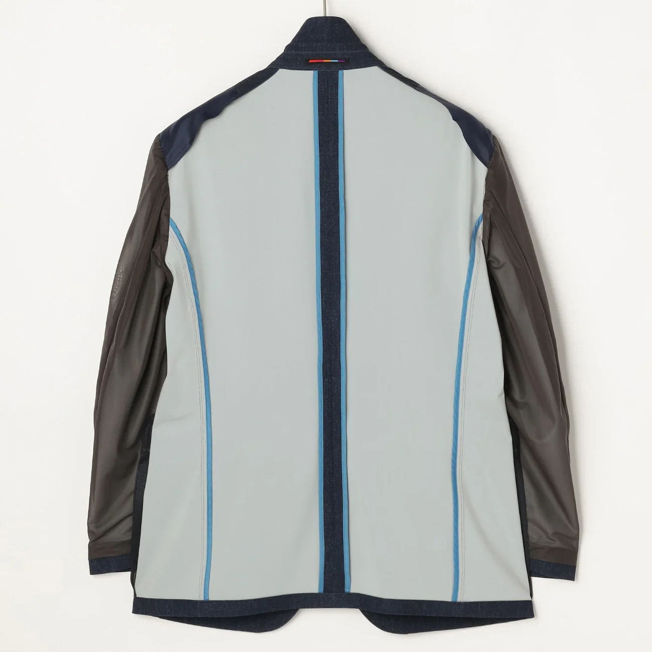 Japanese Fabric BIZSPO Print Denim-Like Suit Jacket - Navy - Image 9