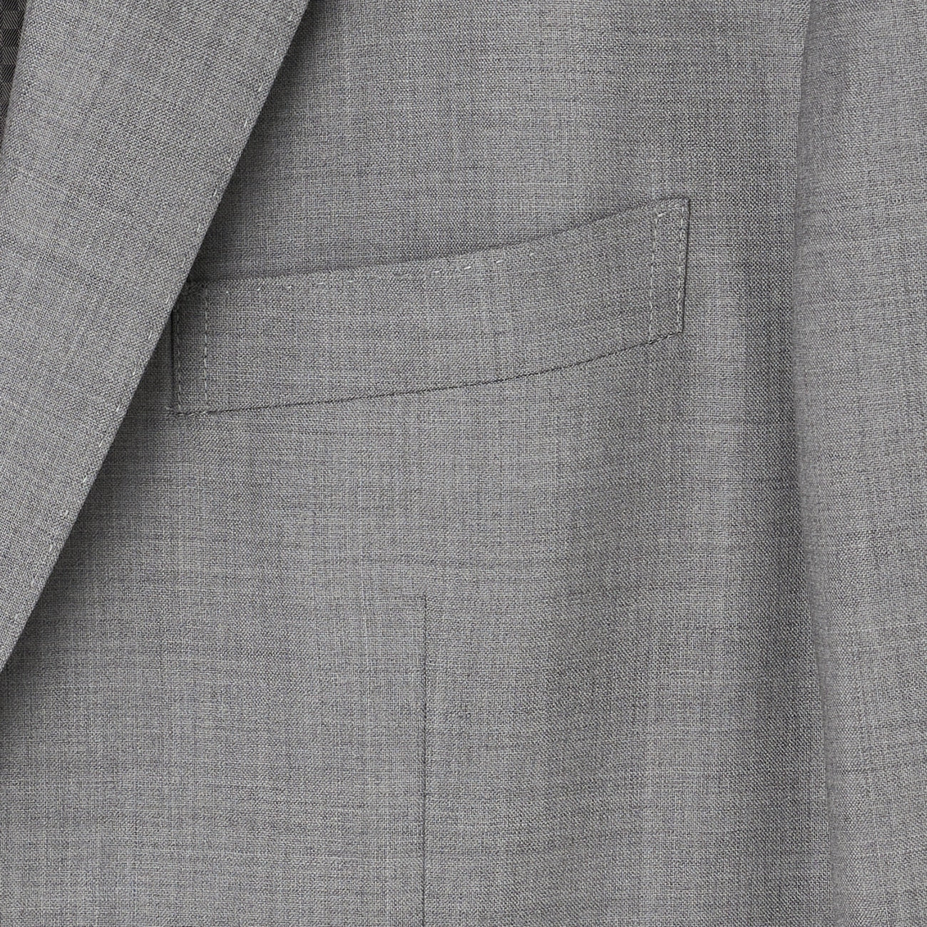 Japanese Fabric LUXE Line Super 120's Suit Jacket - Light Gray - Image 4