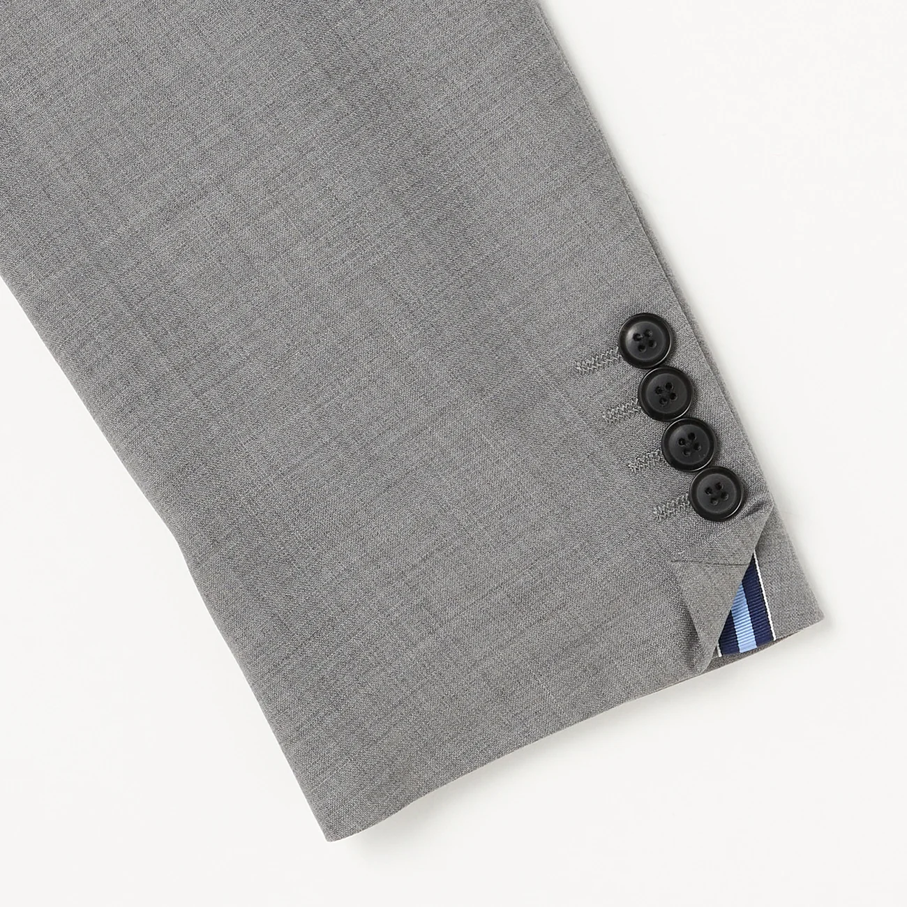 Japanese Fabric LUXE Line Super 120's Suit Jacket - Light Gray - Image 5