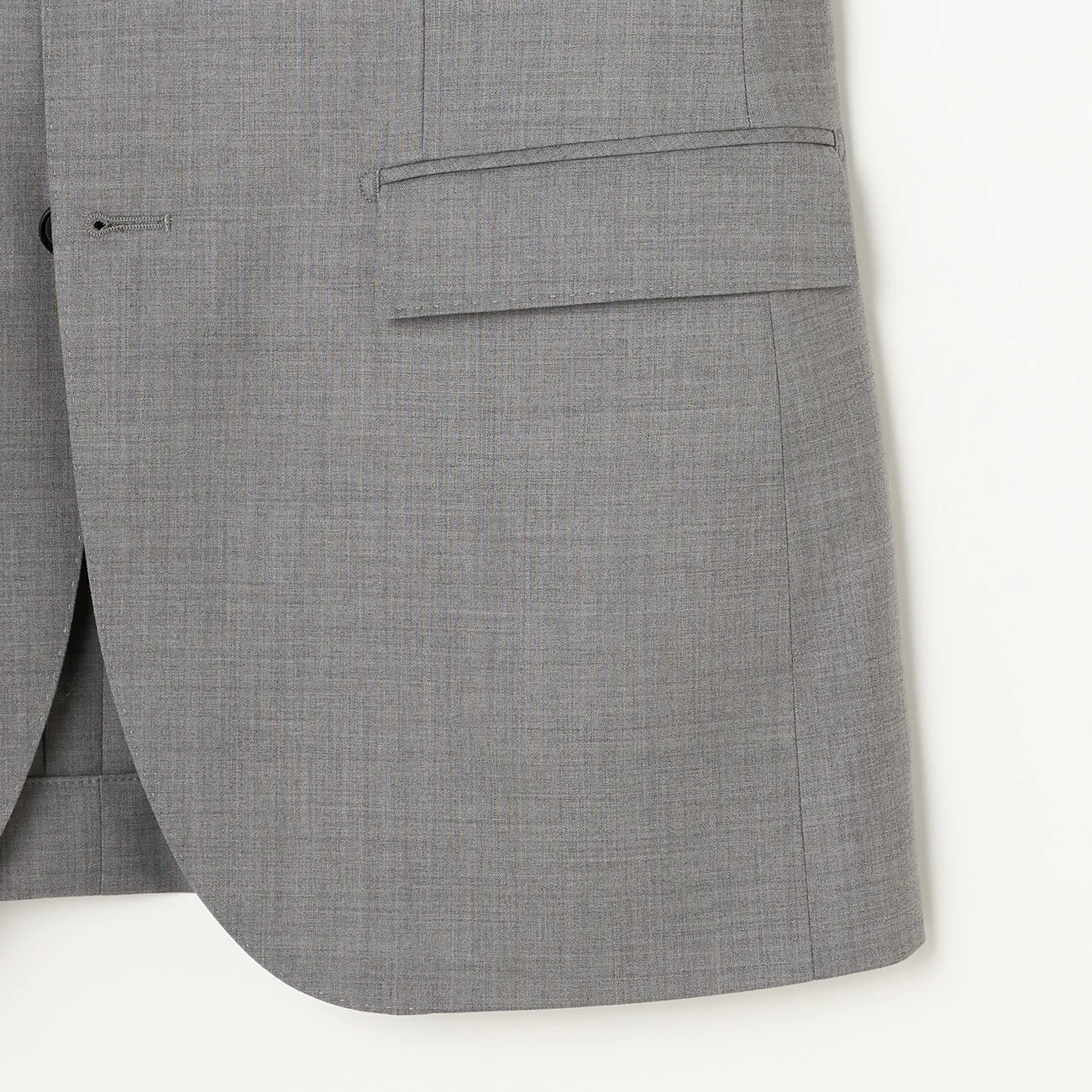 Japanese Fabric LUXE Line Super 120's Suit Jacket - Light Gray - Image 6