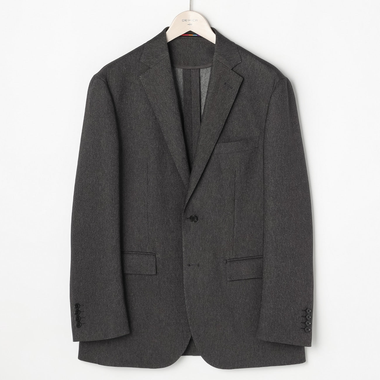 Denim-Like Jacket - Charcoal Gray - Image 4