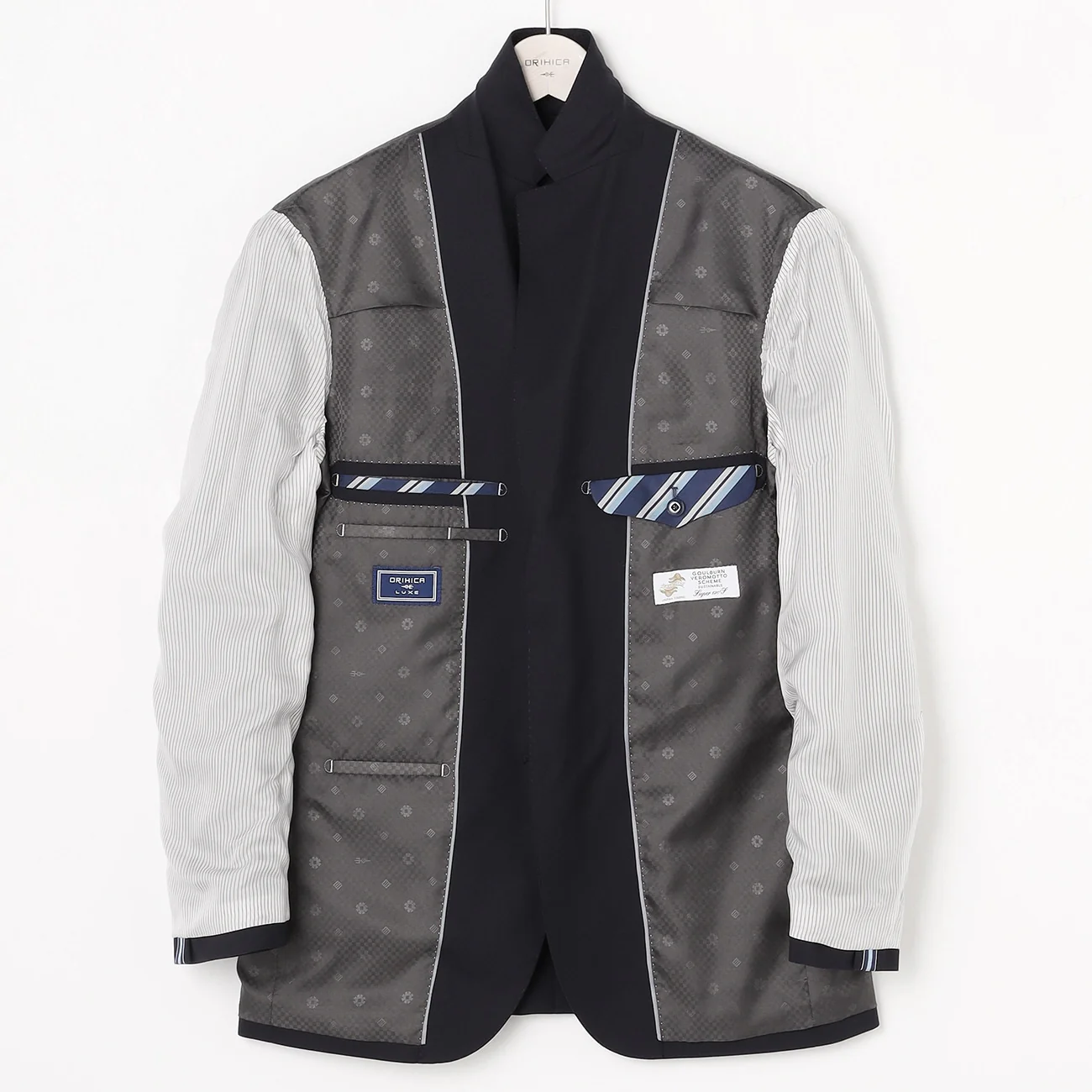 Japanese Fabric LUXE Line Super 120's Suit Jacket - Navy - Image 10