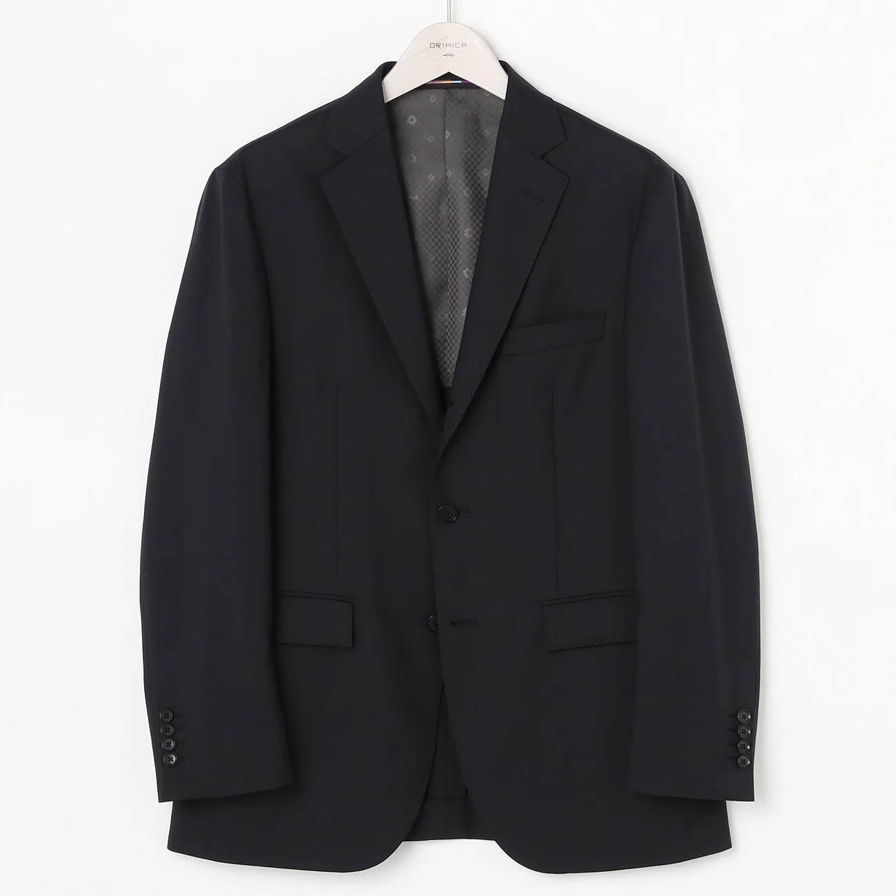 Japanese Fabric LUXE Line Super 120's Suit Jacket - Navy - Image 5