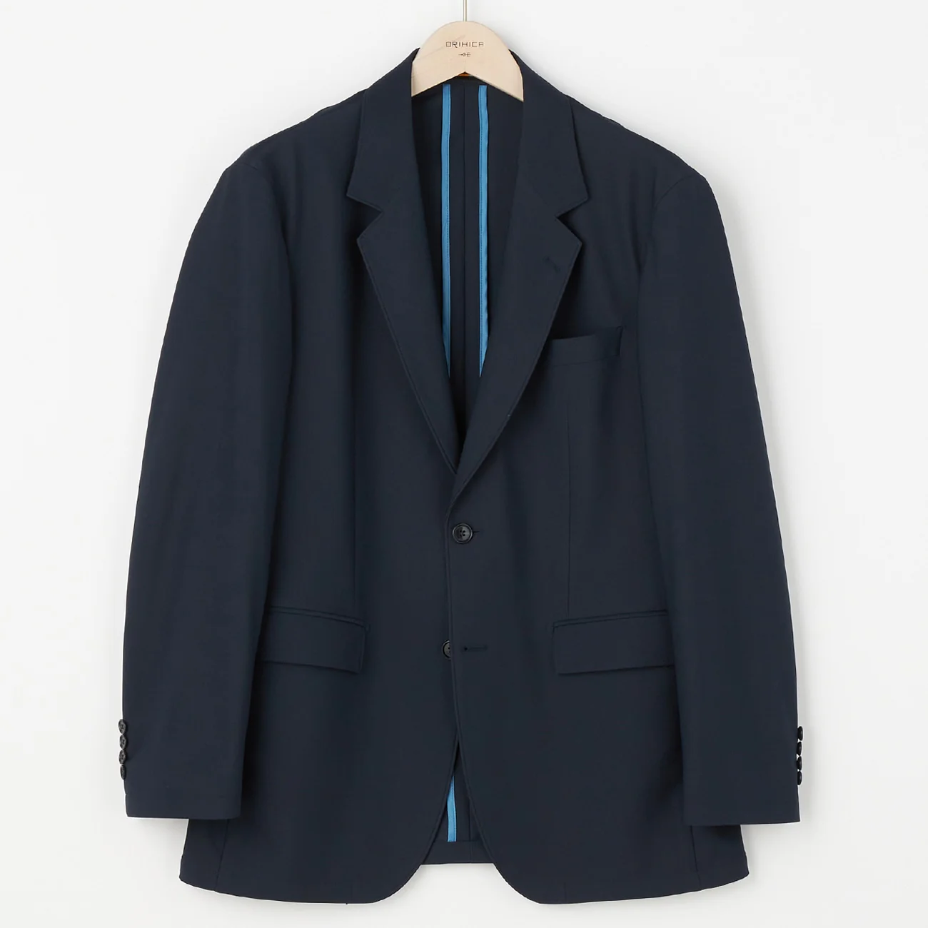 Japanese Fabric BIZSPO Washable Lightweight Stretch Suit Jacket - Navy - Image 4