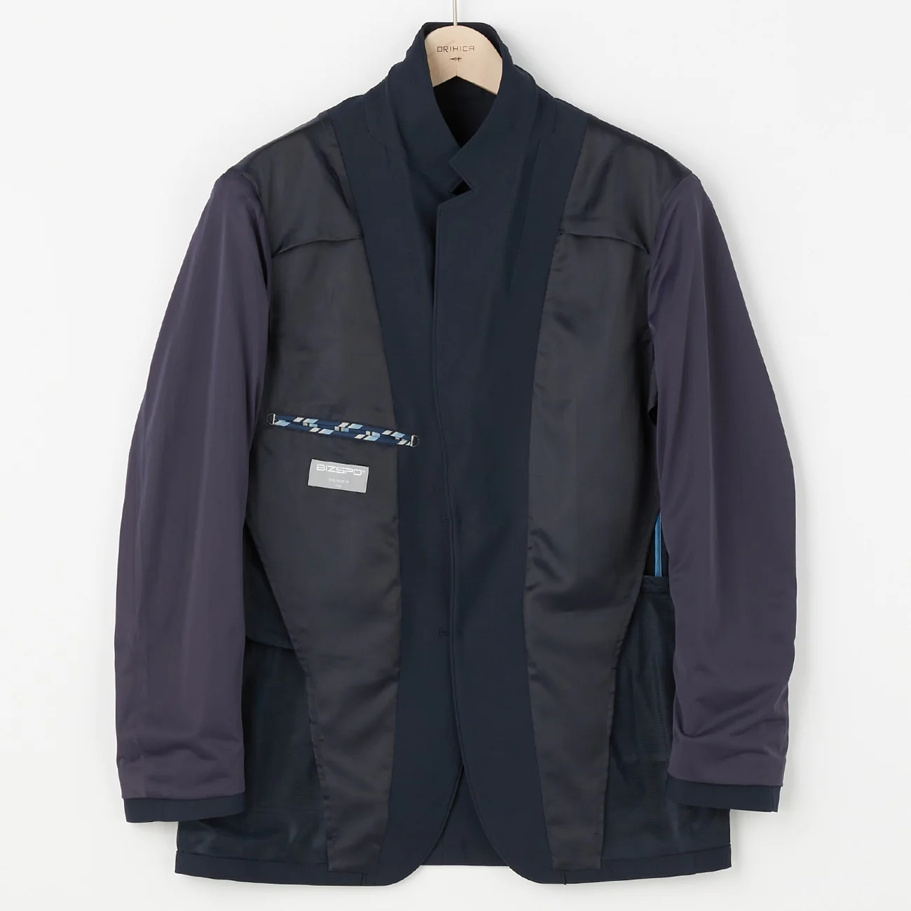 Japanese Fabric BIZSPO Washable Lightweight Stretch Suit Jacket - Navy - Image 9