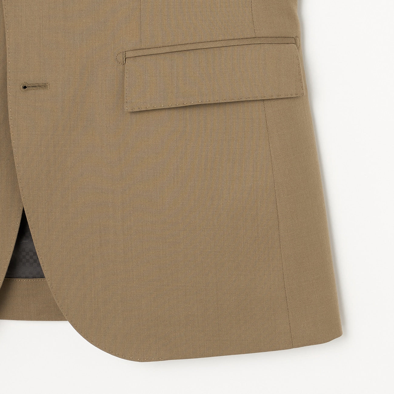 Textured Suit Jacket - Beige - Image 8