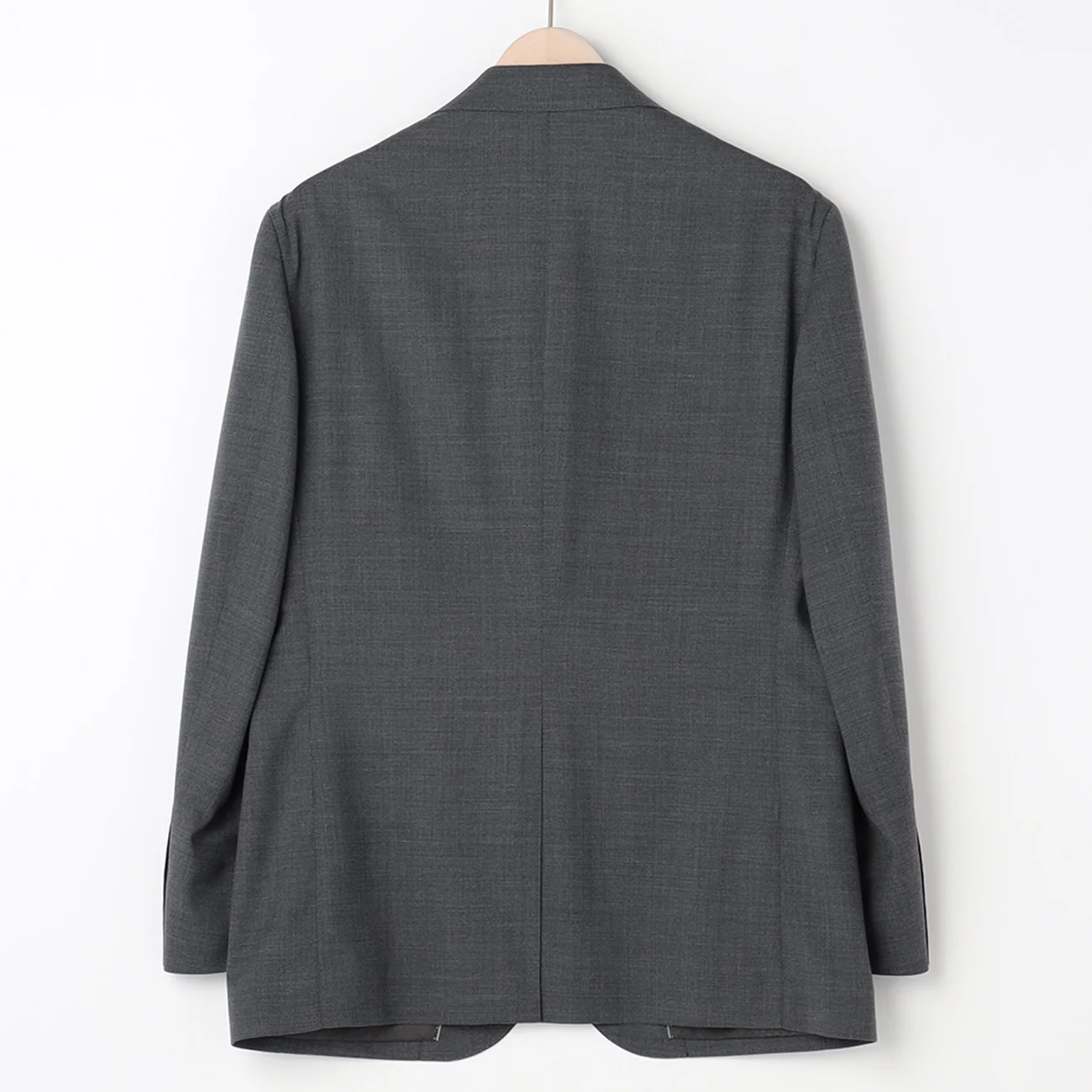 Wool Blend Plain Jacket - Medium Gray - Image 10