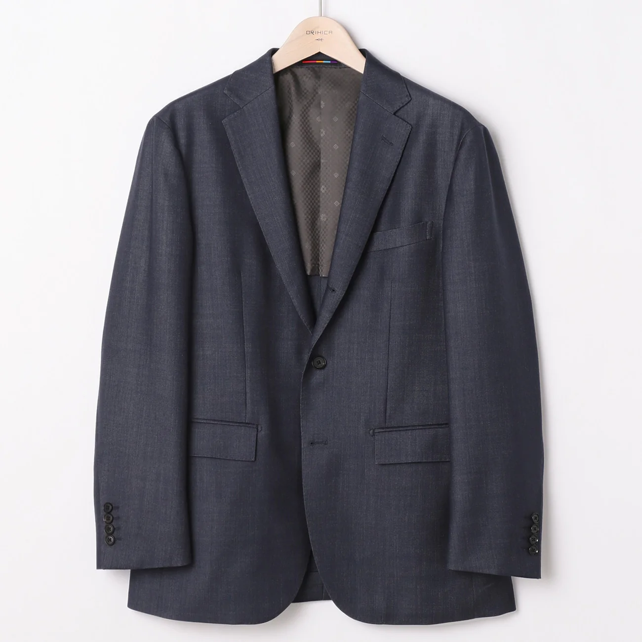 Bishu Japanese Fabric LUXE Line Denim-Like Jacket - Navy - Image 5