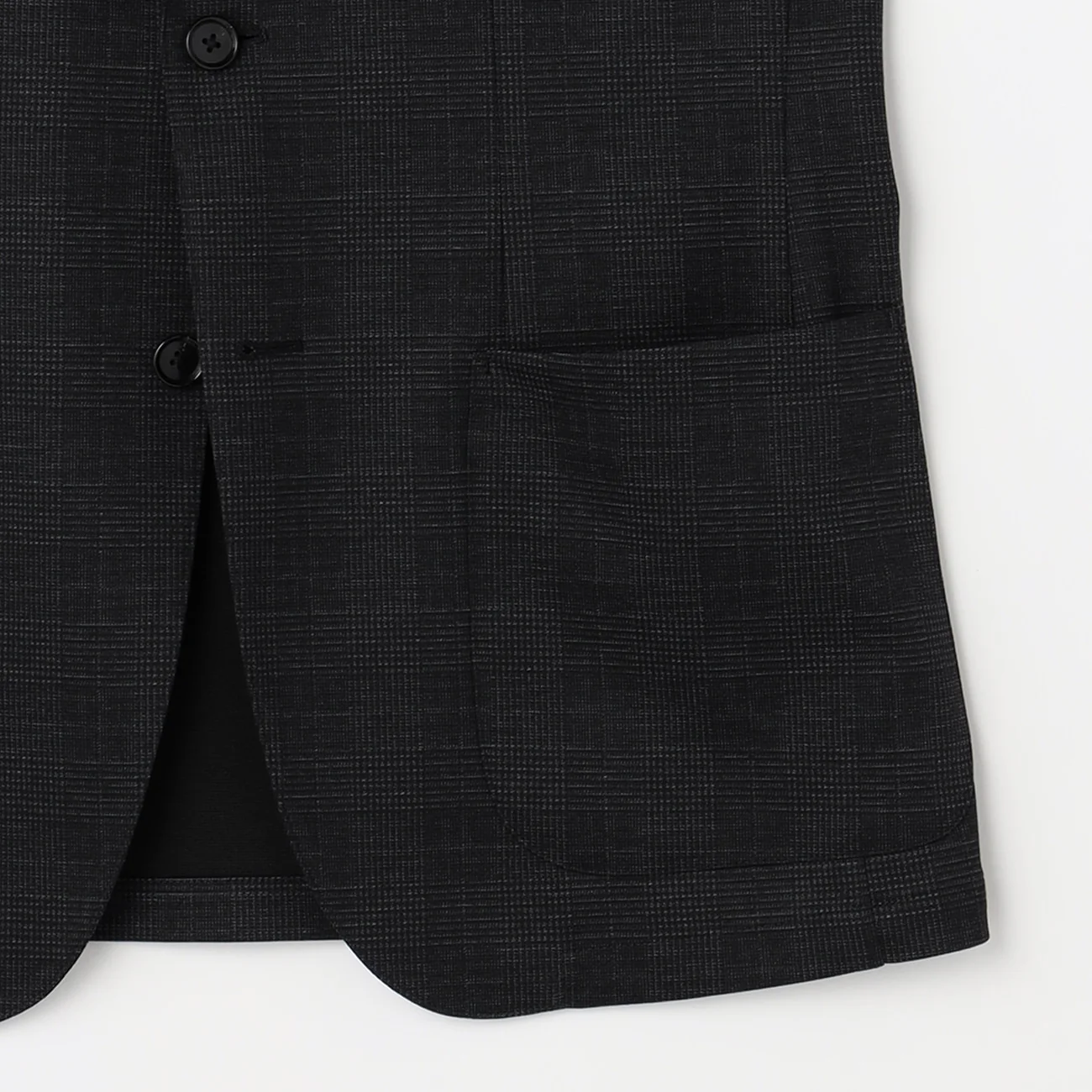 THE THIRD SUITS Glen Check Jacket - Charcoal Gray - Image 11