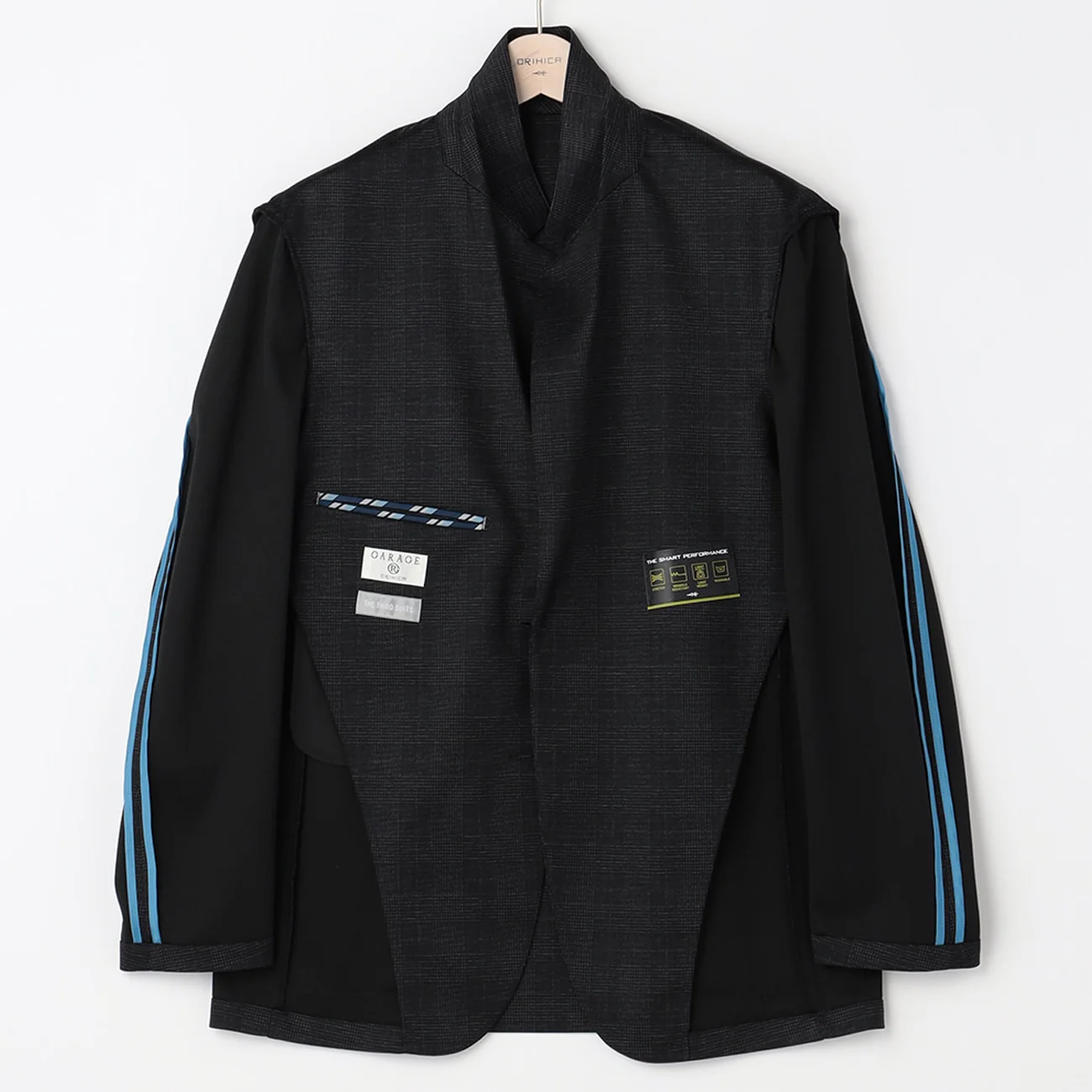 THE THIRD SUITS Glen Check Jacket - Charcoal Gray - Image 12