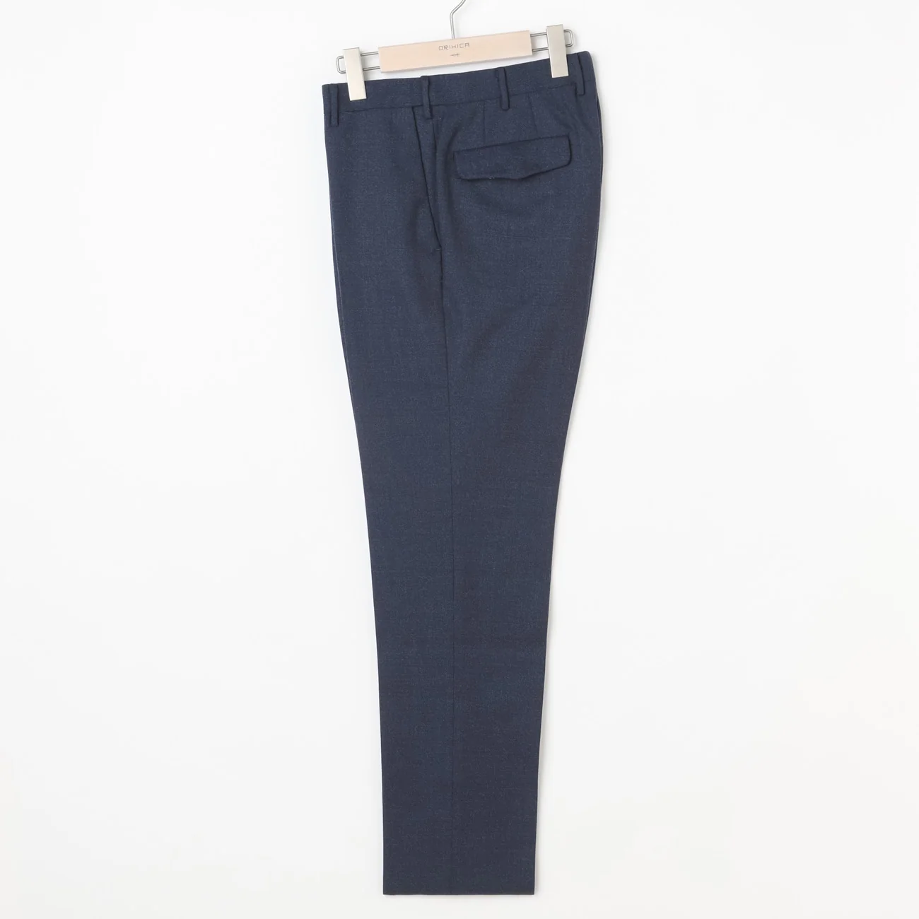 Solid Milled Wool Pants - Navy - Image 3