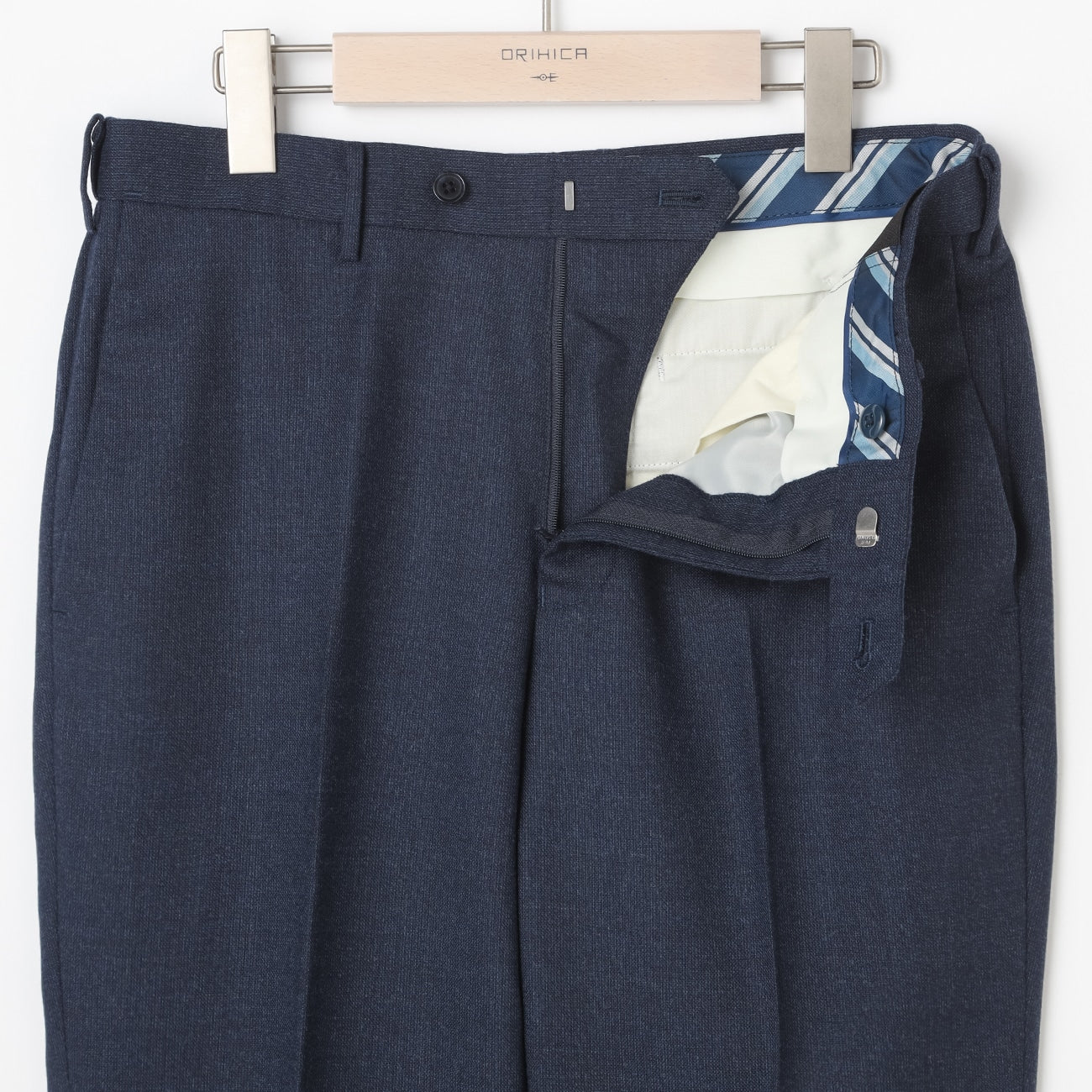 Solid Milled Wool Pants - Navy - Image 4