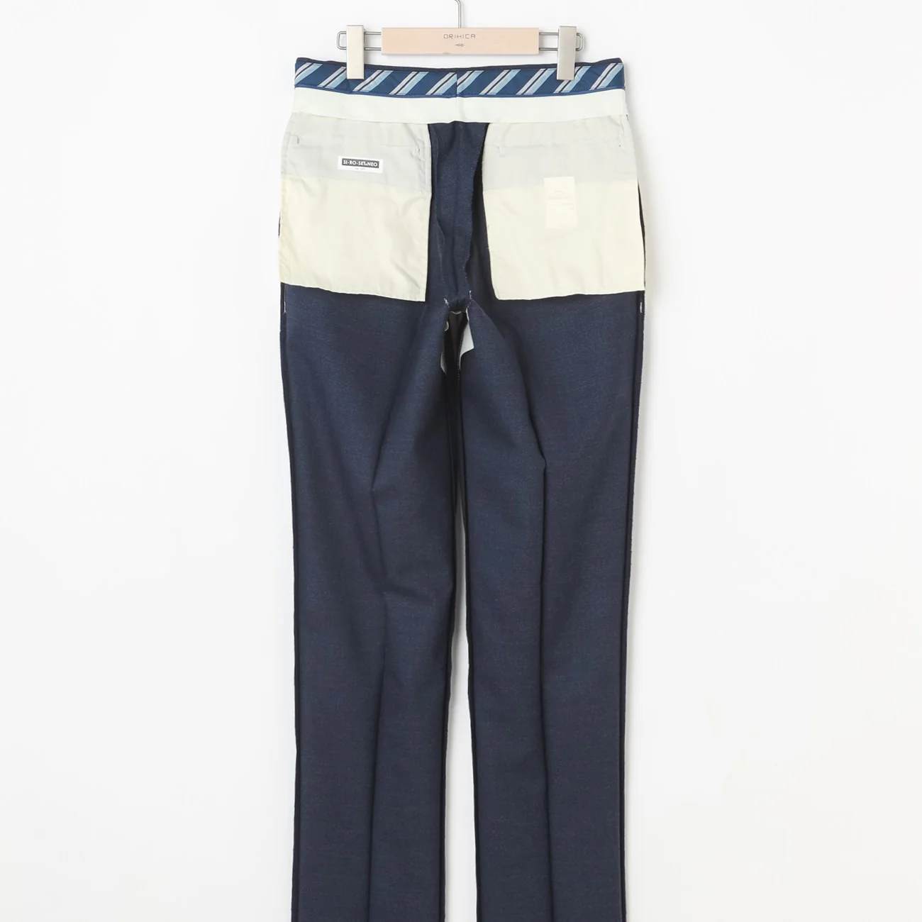 Solid Milled Wool Pants - Navy - Image 7