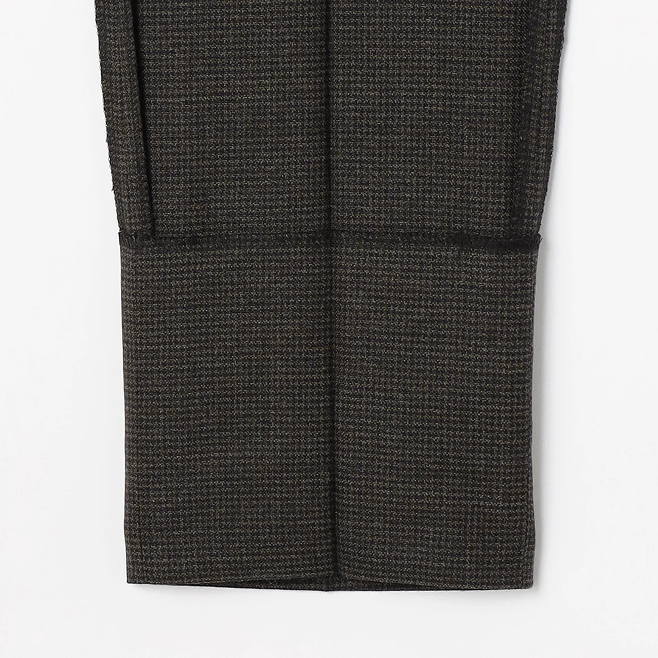 Houndstooth Milled Wool Pants - Brown - Image 10
