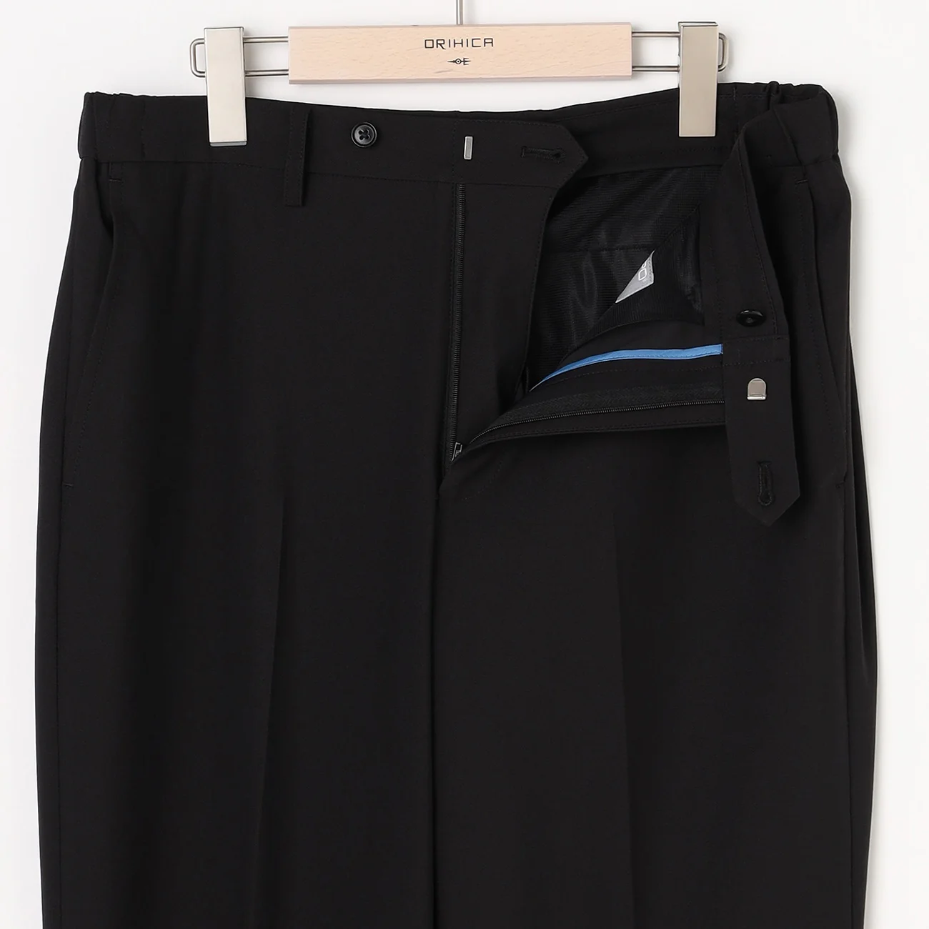 Japanese Fabric BIZSPO Washable Lightweight Stretch Suit Pants - Black - Image 4