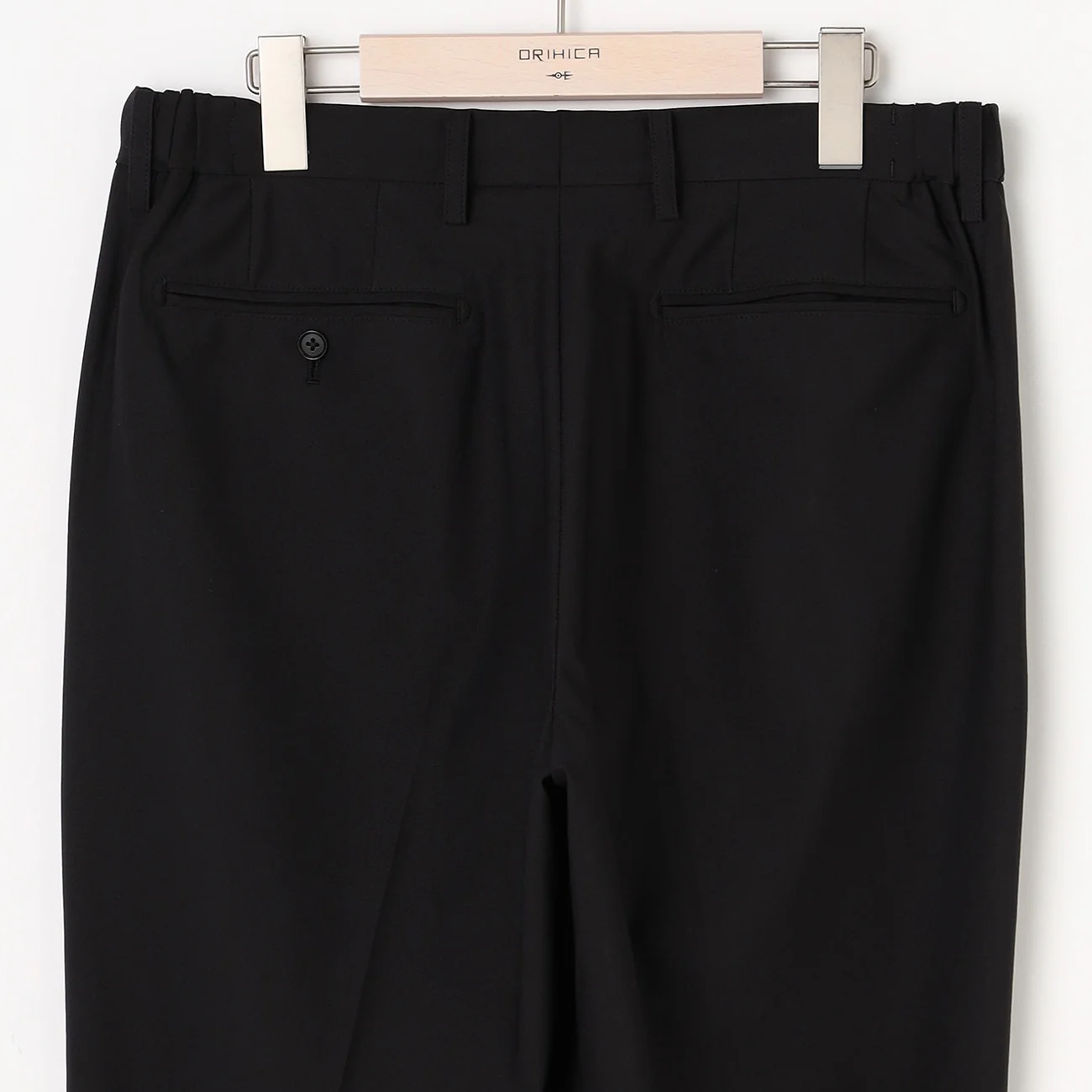 Japanese Fabric BIZSPO Washable Lightweight Stretch Suit Pants - Black - Image 5