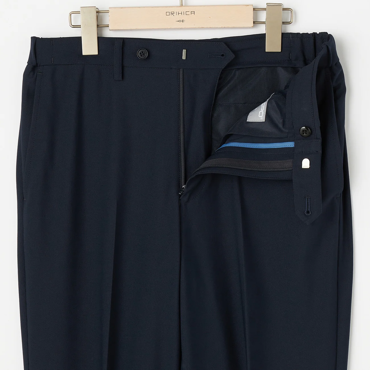 Japanese Fabric BIZSPO Washable Lightweight Stretch Suit Pants - Navy - Image 4