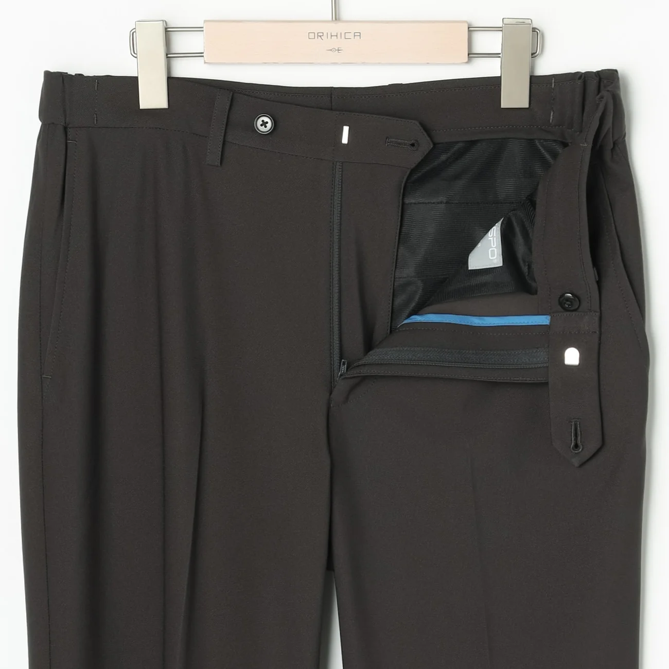 Japanese Fabric BIZSPO Washable Lightweight Stretch Suit Pants - Charcoal Gray - Image 4