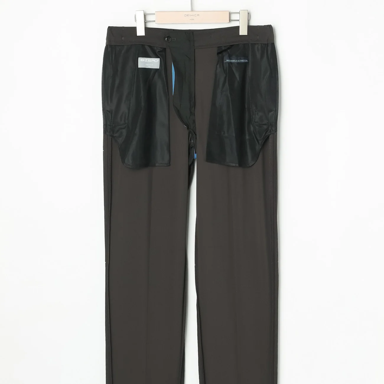 Japanese Fabric BIZSPO Washable Lightweight Stretch Suit Pants - Charcoal Gray - Image 6