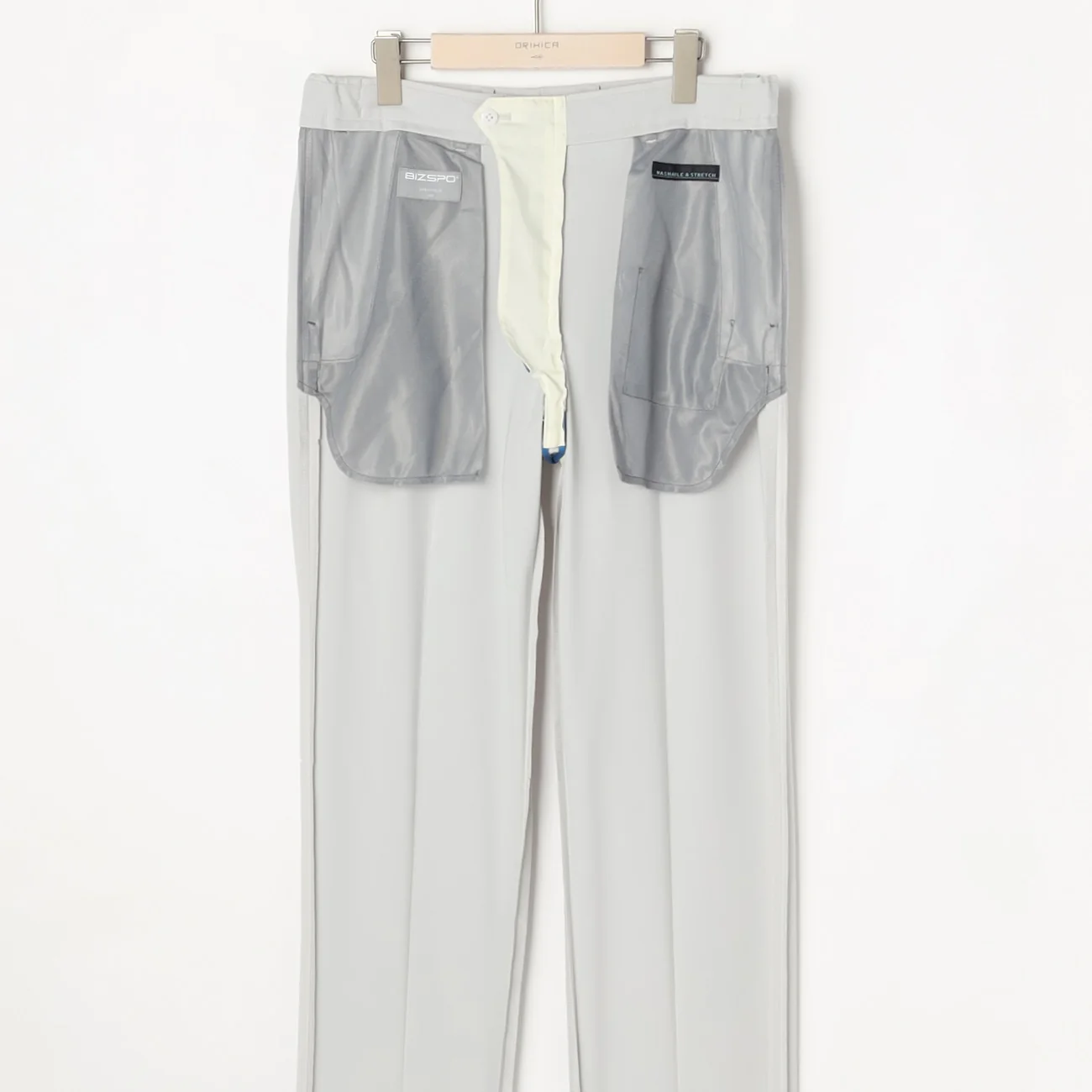 Japanese Fabric BIZSPO Washable Stretch Pants - Light Gray - Image 6