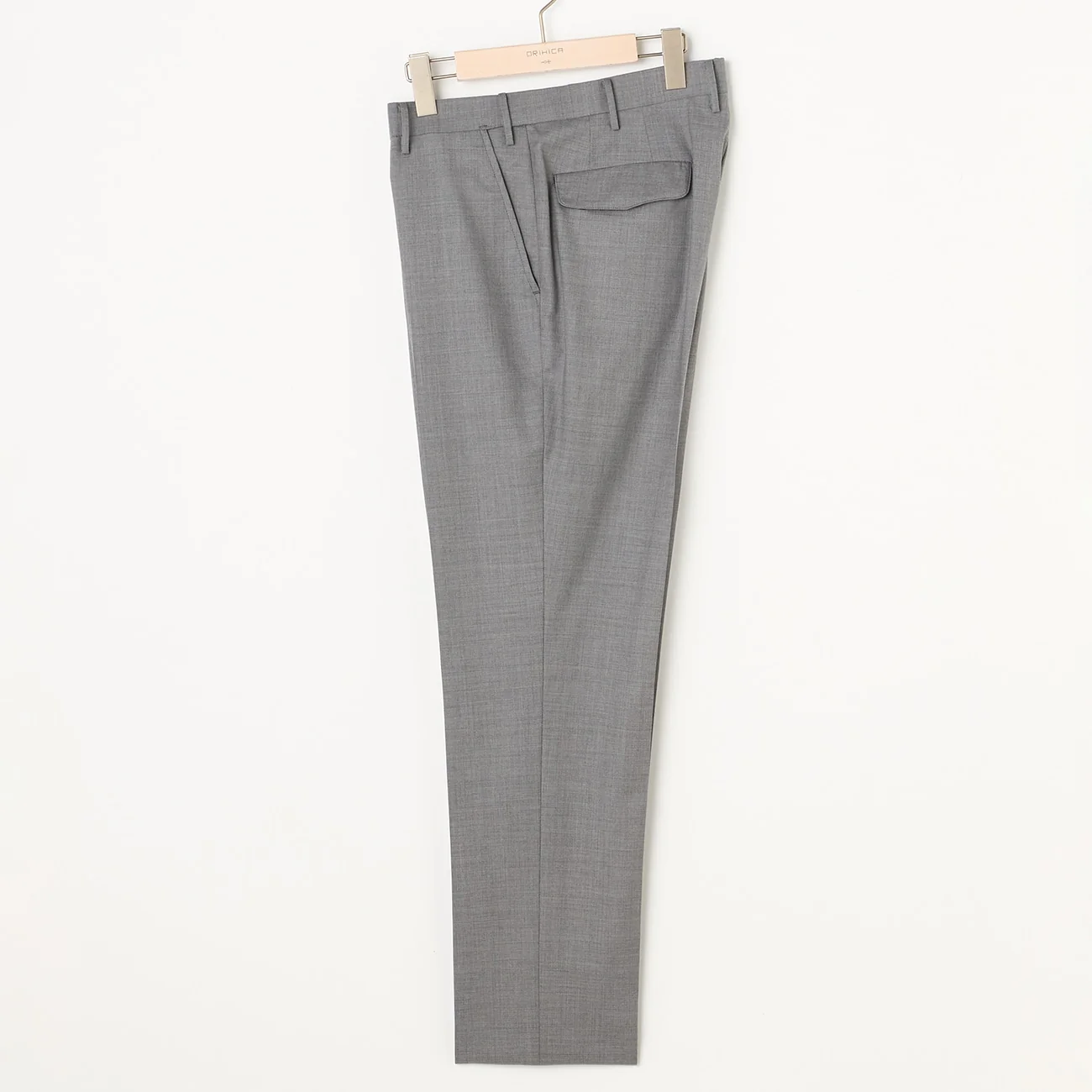 Japanese Fabric LUXE Line Super 120's Suit Pants - Light Gray - Image 3