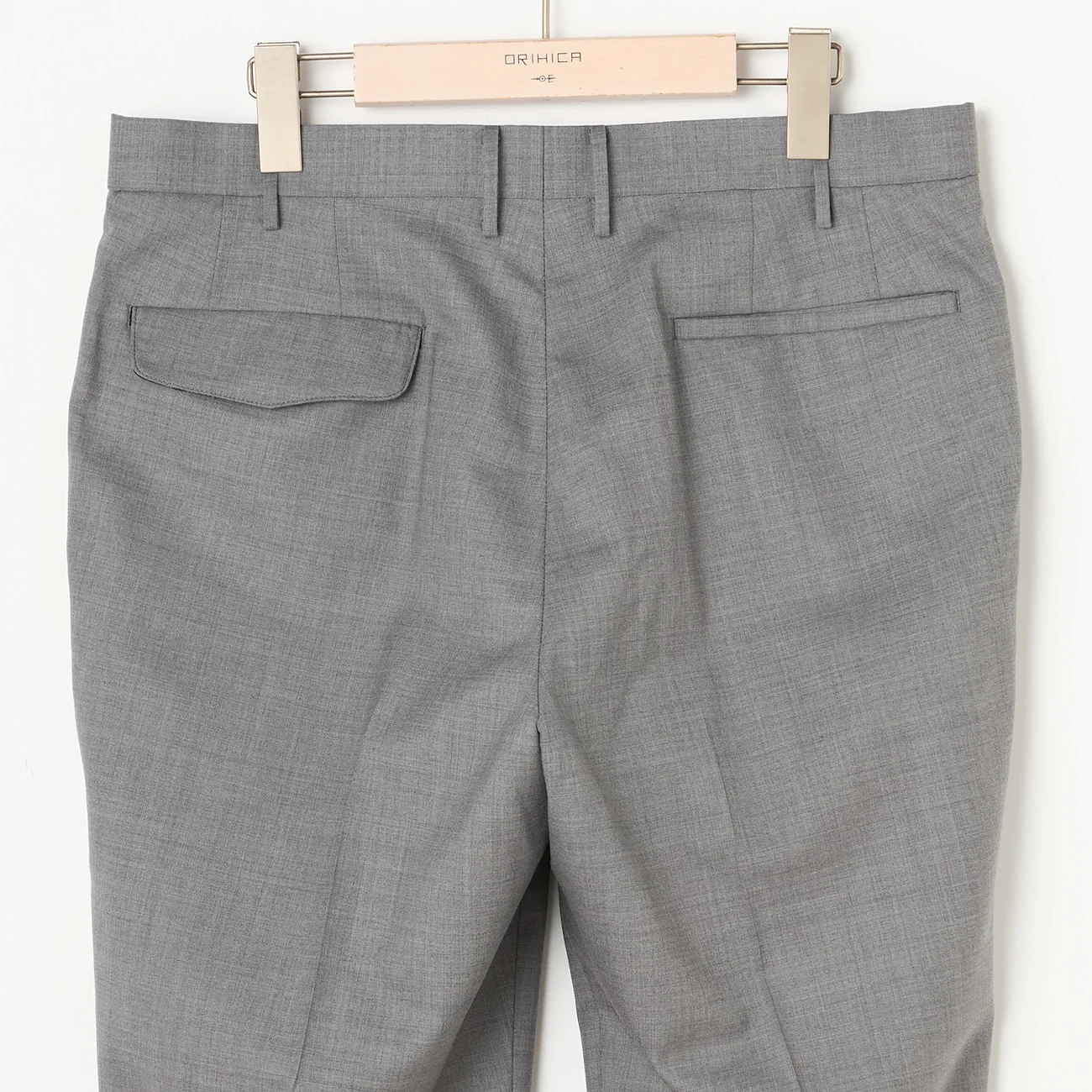 Japanese Fabric LUXE Line Super 120's Suit Pants - Light Gray - Image 5