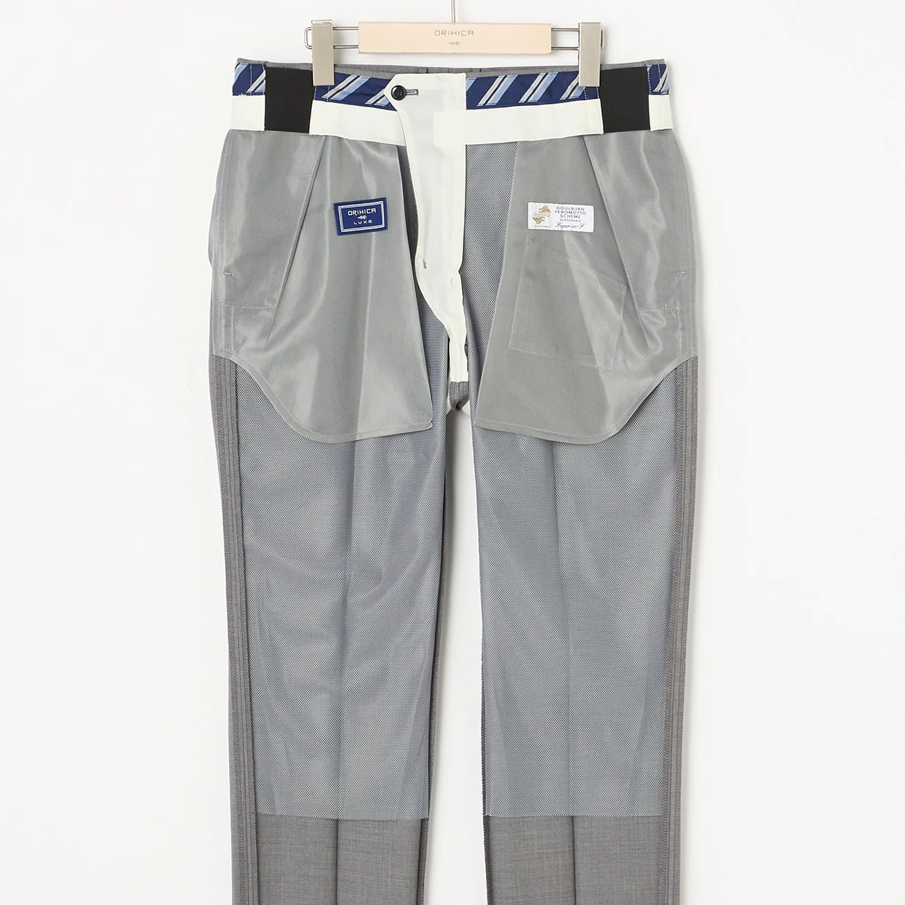 Japanese Fabric LUXE Line Super 120's Suit Pants - Light Gray - Image 6