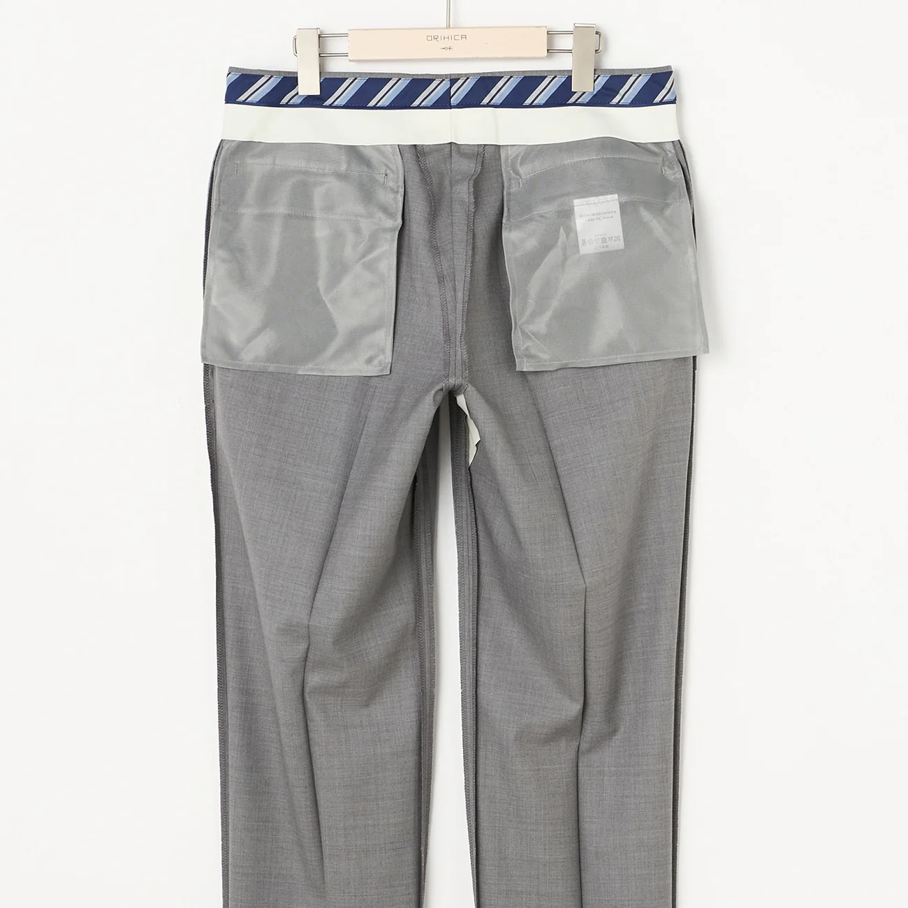 Japanese Fabric LUXE Line Super 120's Suit Pants - Light Gray - Image 7