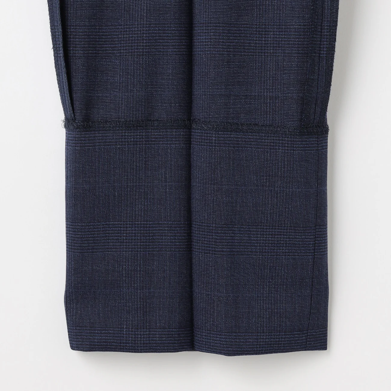 Washable Stretch Glen Plaid Suit Pants - Navy - Image 8