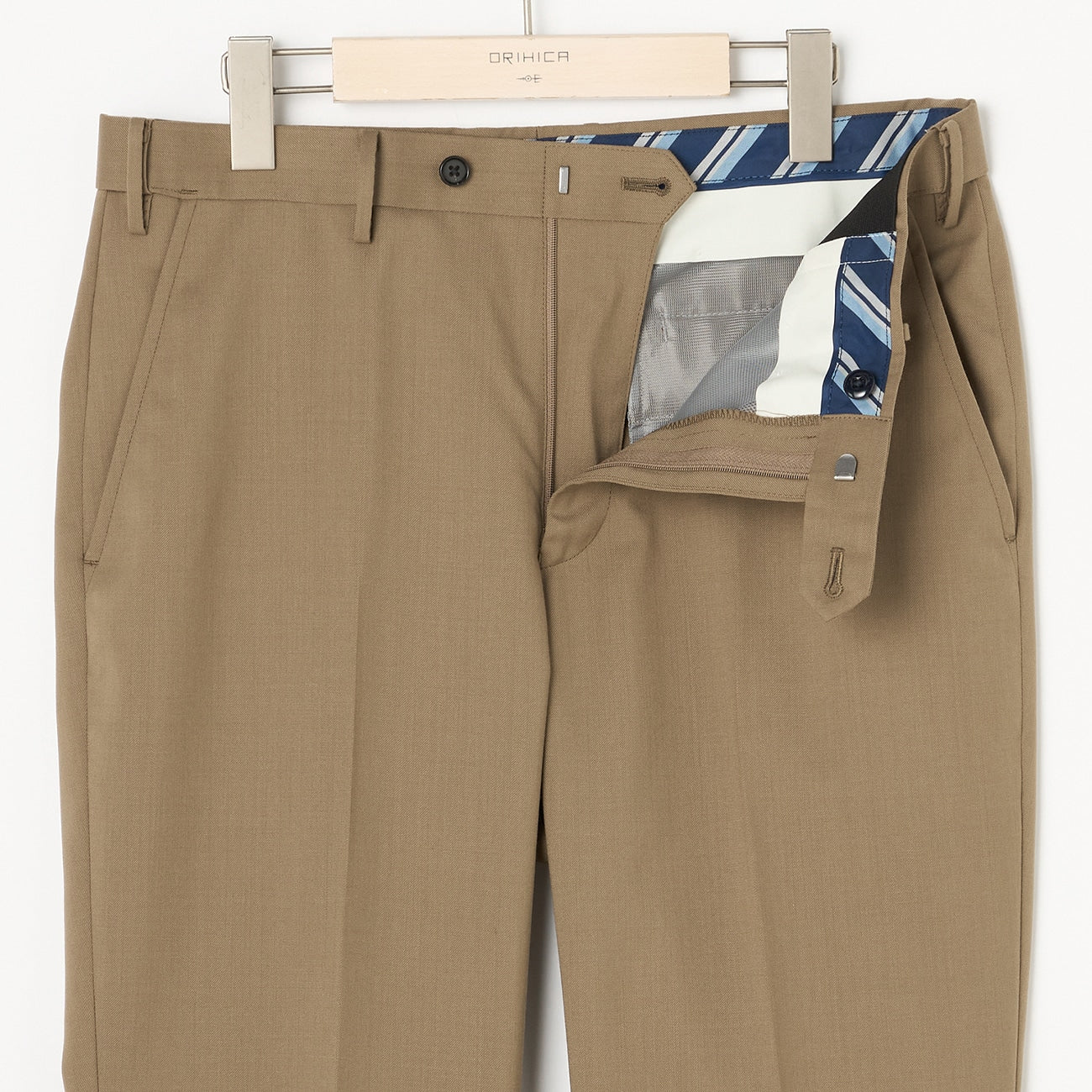 Textured Suit Pants - Beige - Image 6