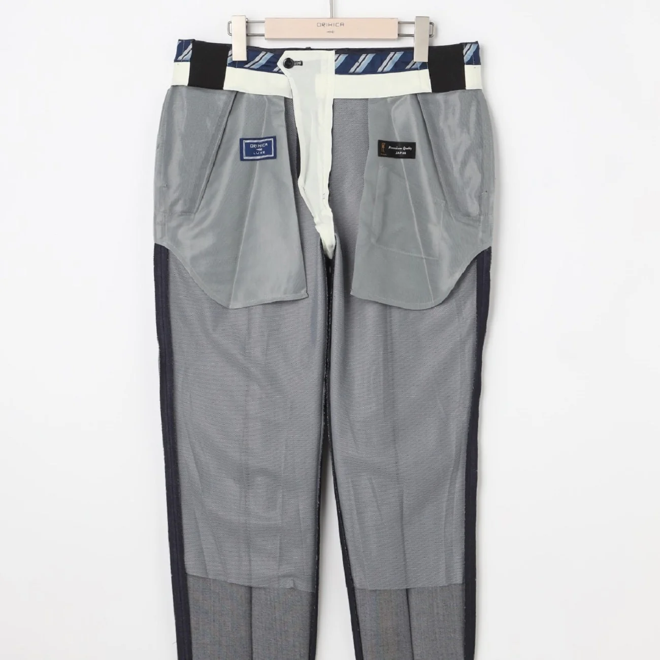 Bishu Japanese Fabric LUXE Line Denim-Like Pants - Navy - Image 5