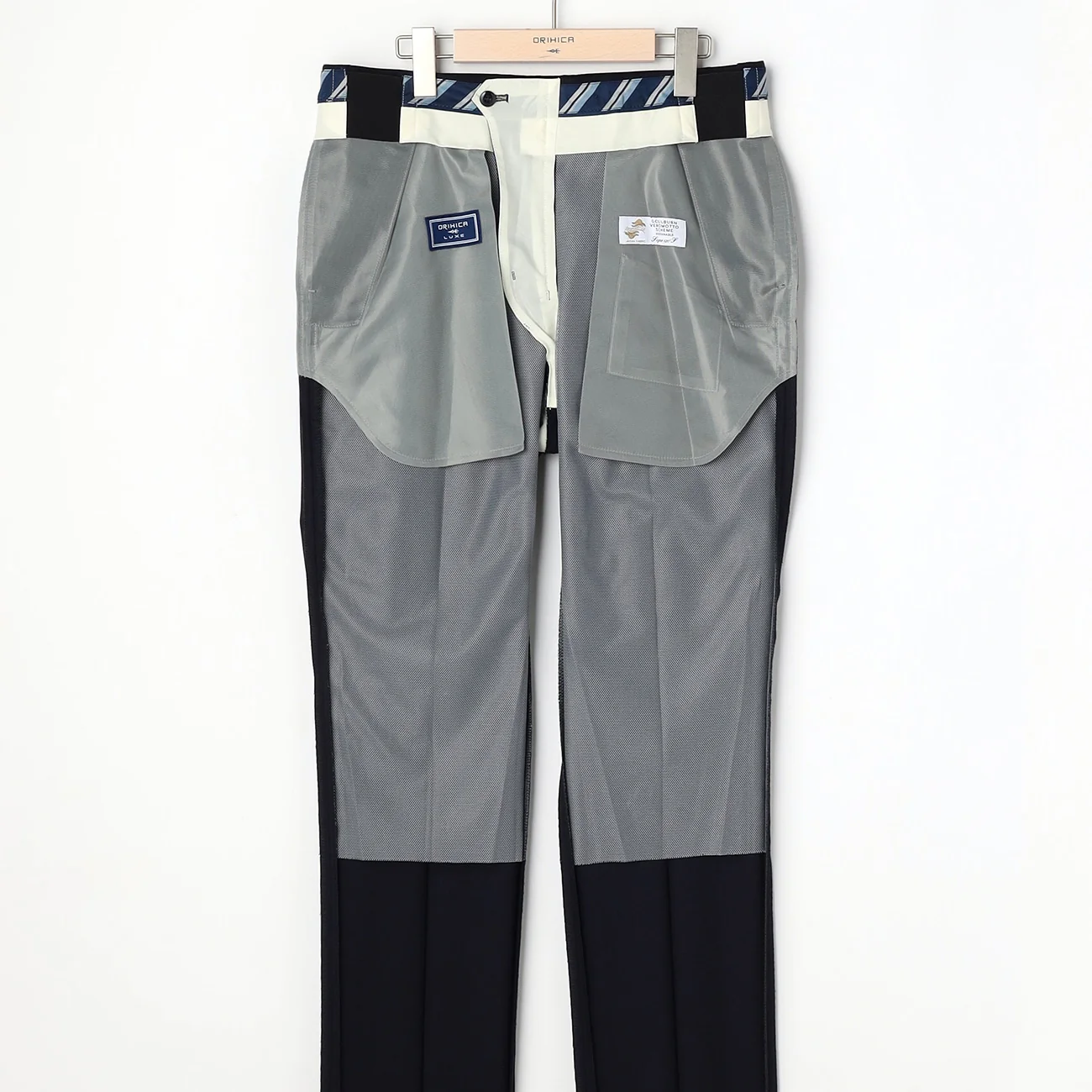 Japanese Fabric LUXE Line Super 120's Suit Pants - Navy - Image 6