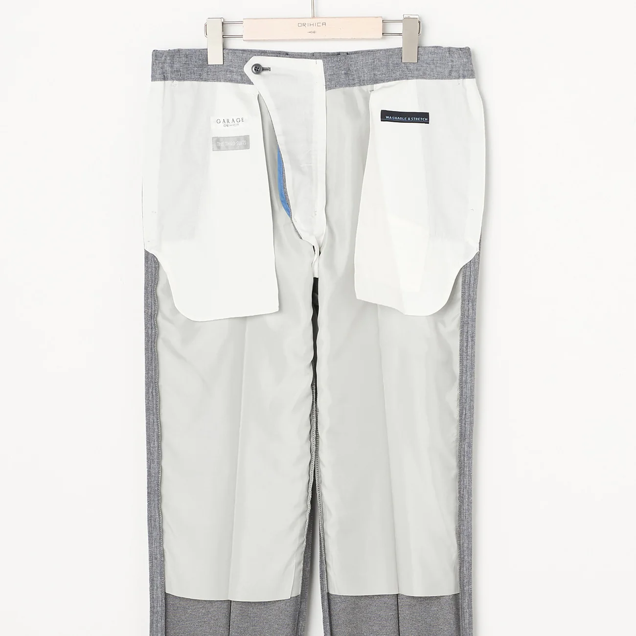 THE THIRD SUITS Washable Stretch Wool-Like Pants - Light Gray - Image 5