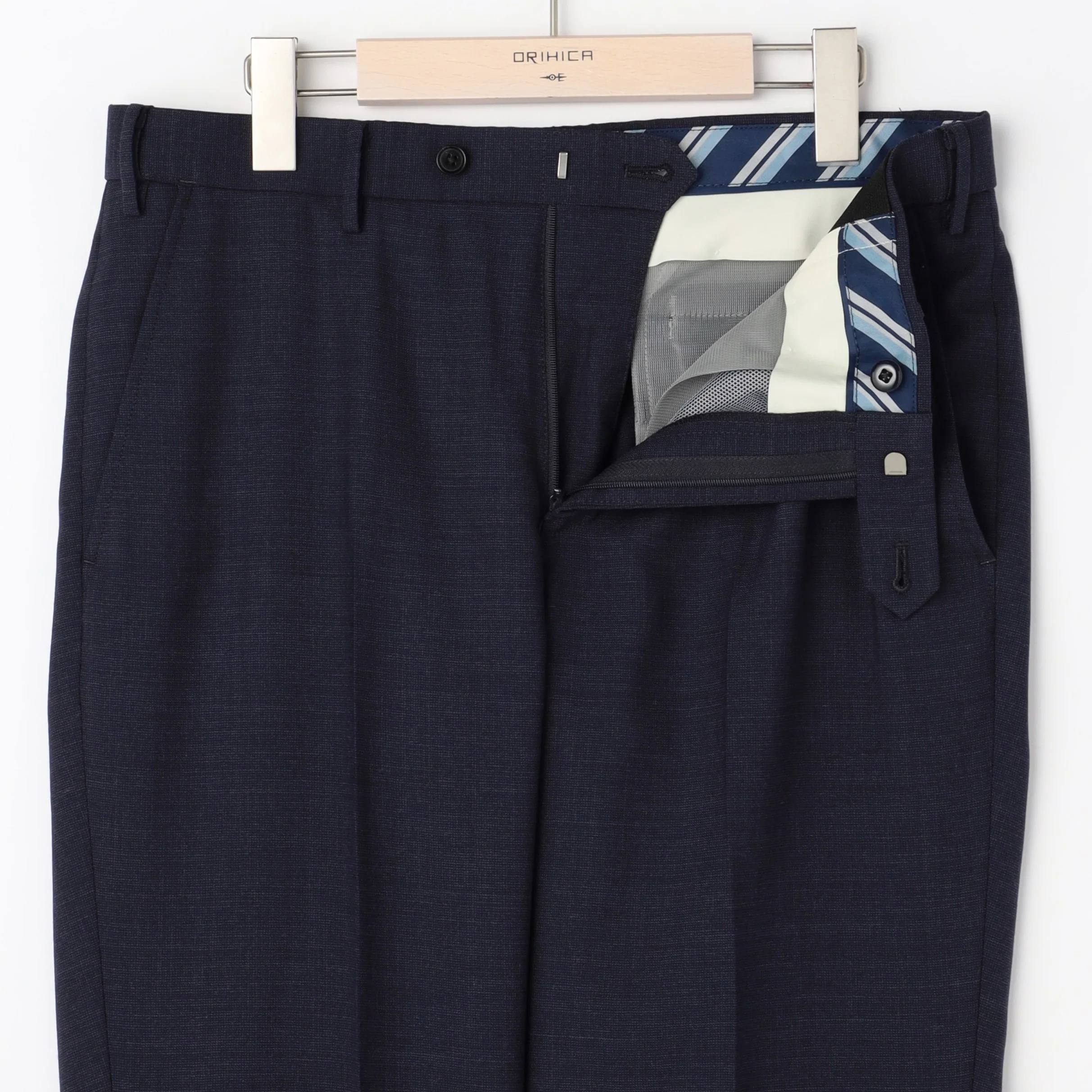 Textured Suit Pants - Navy - Image 2