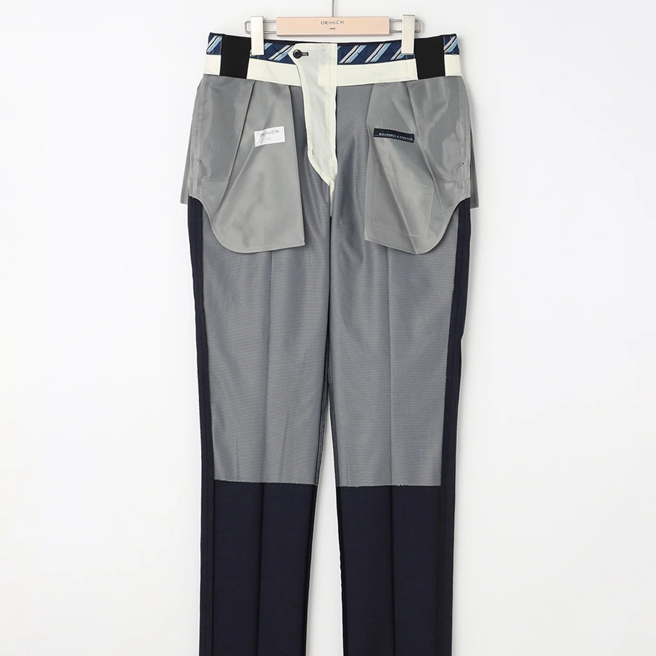 Textured Suit Pants - Navy - Image 4
