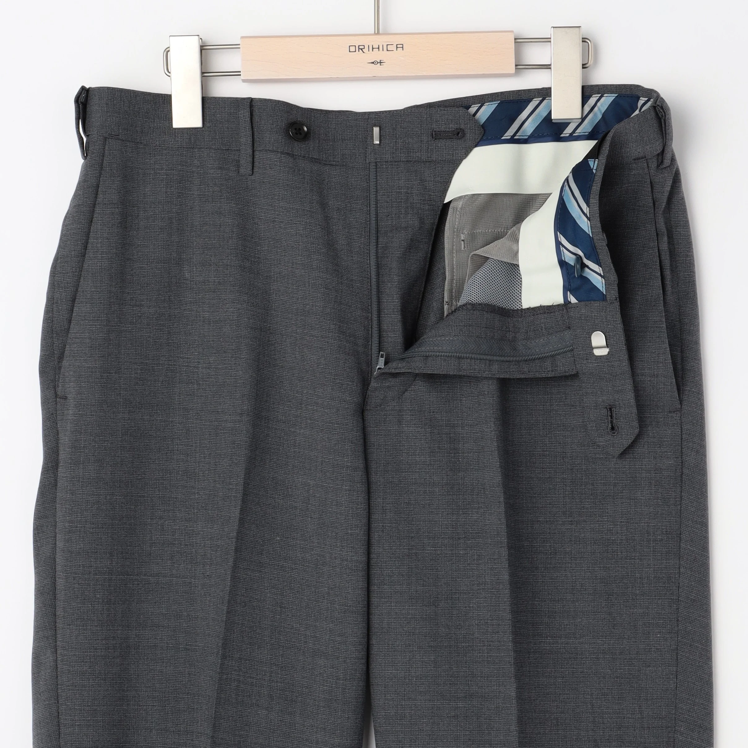 Textured Suit Pants - Medium Gray - Image 6