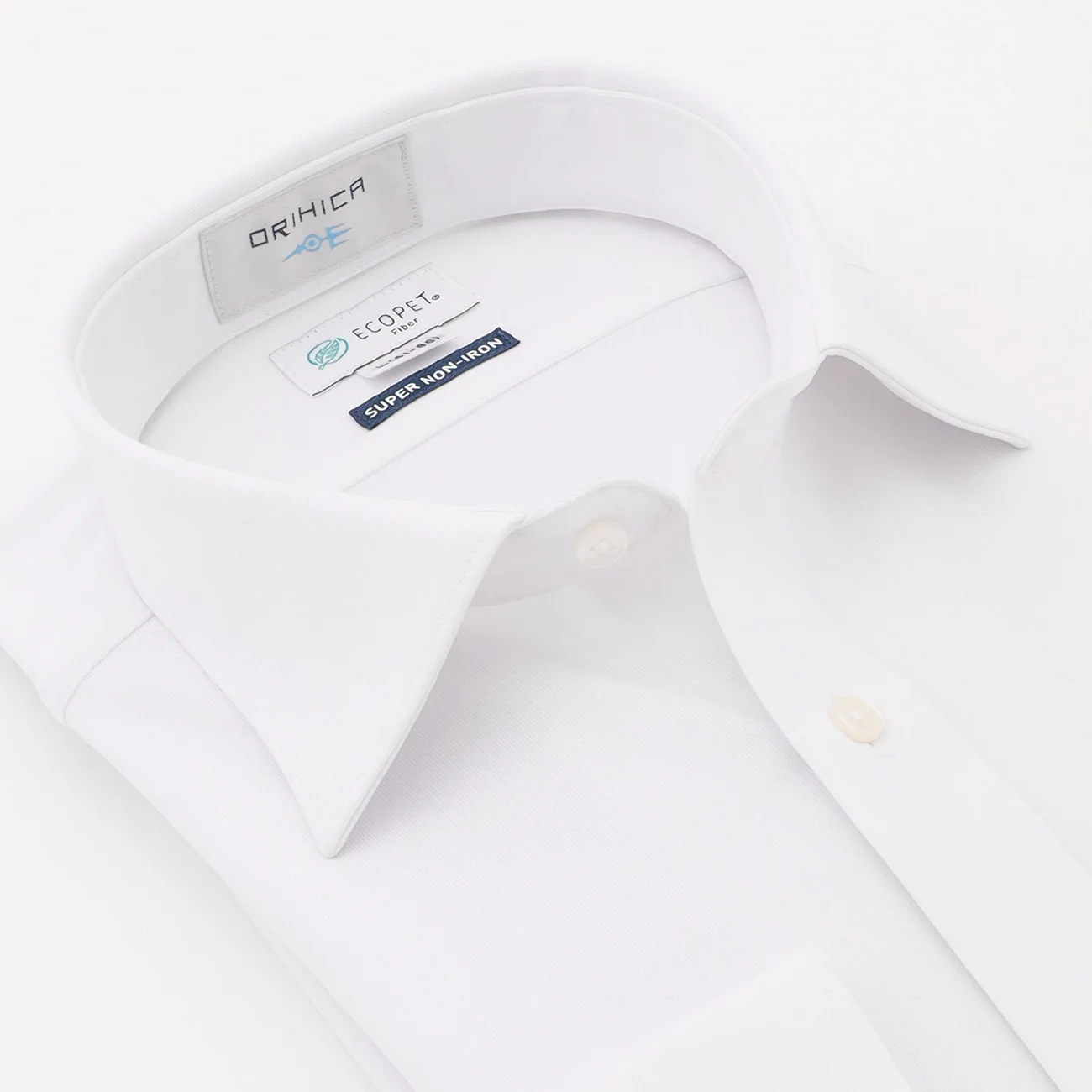 Super Non-Iron Stretch Spread Collar Shirt - White - Image 5