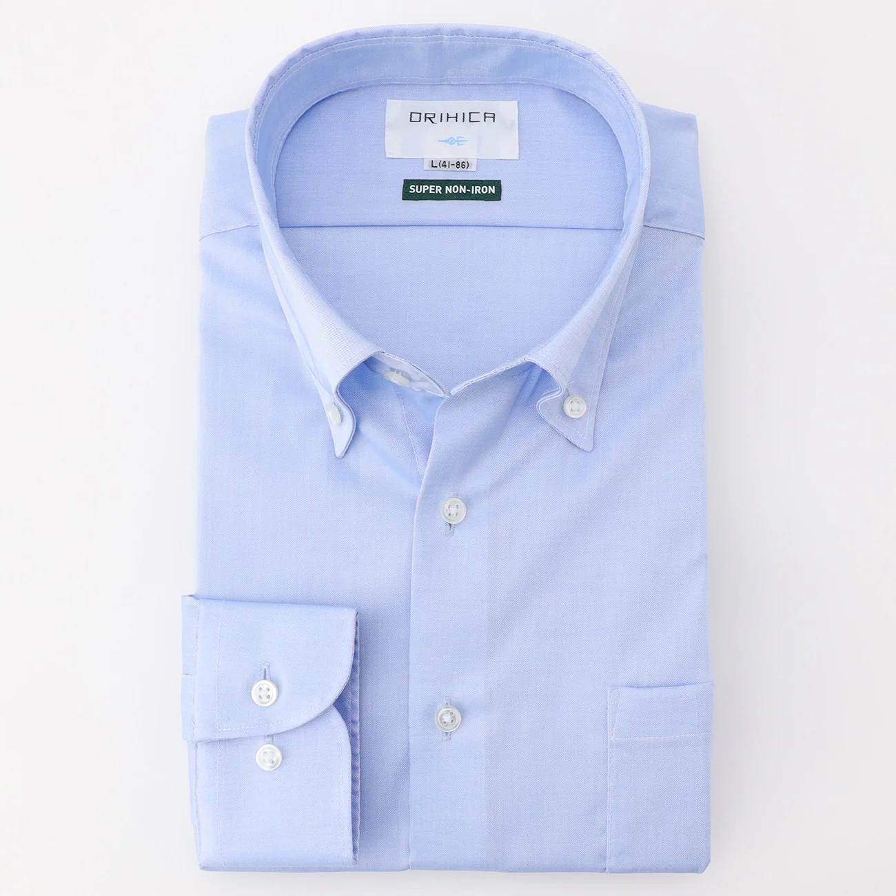 Super Non-Iron Cotton Button-Down Shirt - Blue - Image 4