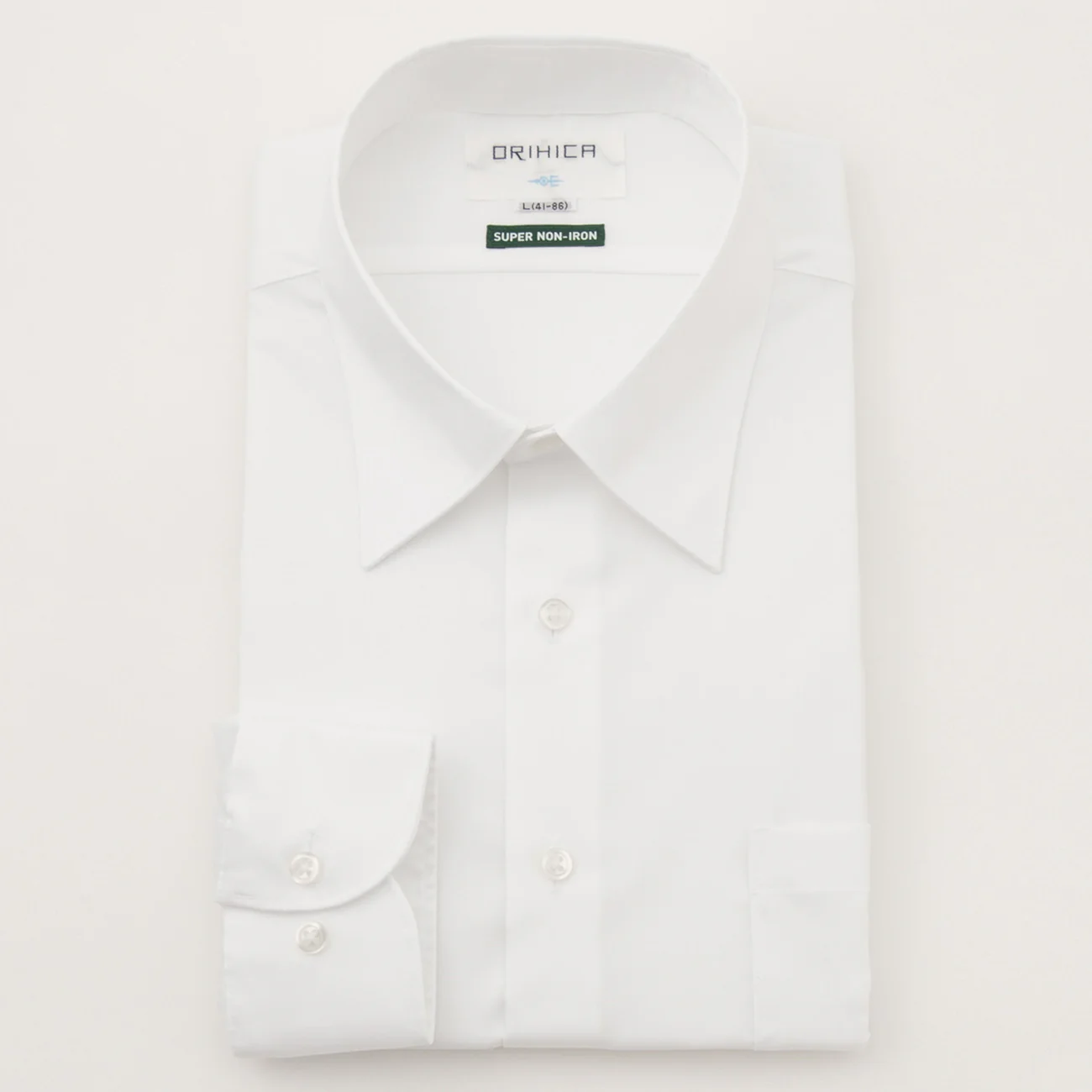 Super Non-Iron Cotton Point Collar Shirt - White
