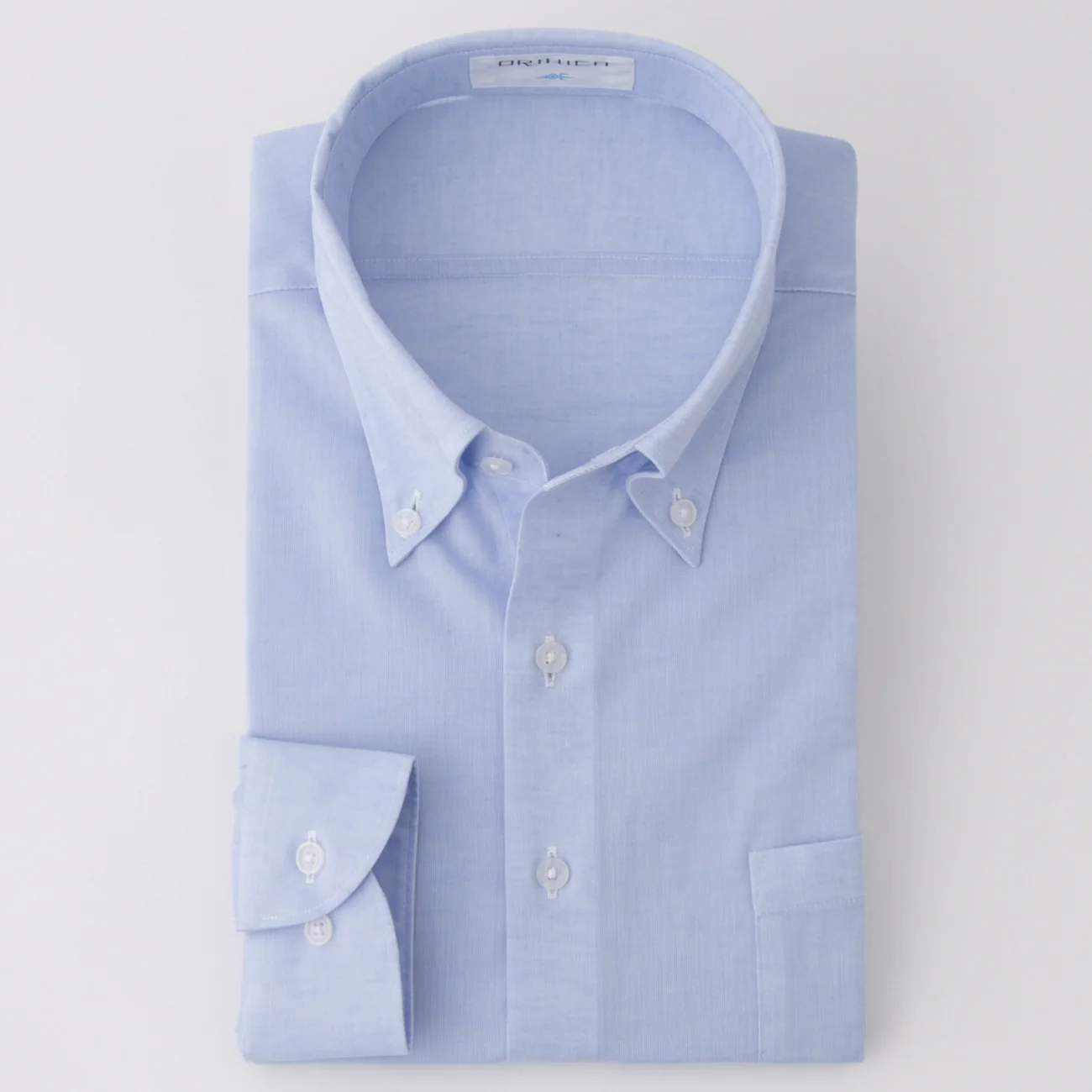 Super Cool Non-Iron Linen Blend Button-Down Shirt - Blue - Image 2