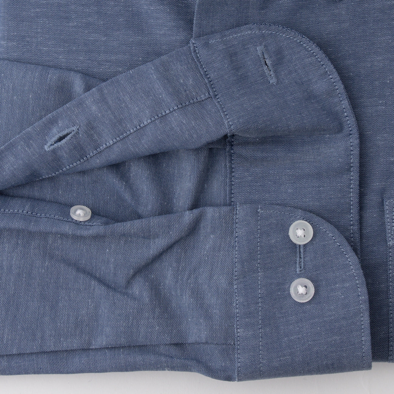 Super Cool Non-Iron Linen Blend Button-Down Shirt - Navy - Image 6