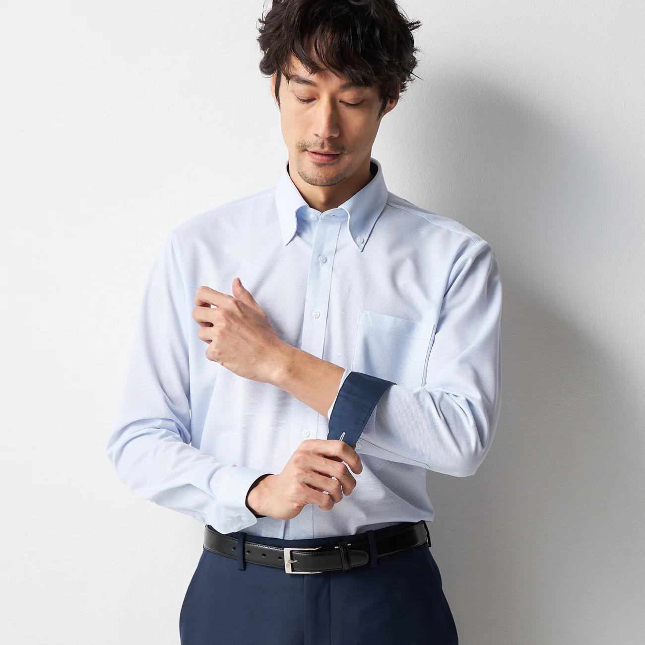 Super Non-Iron Stretch Button-Down Shirt - Navy