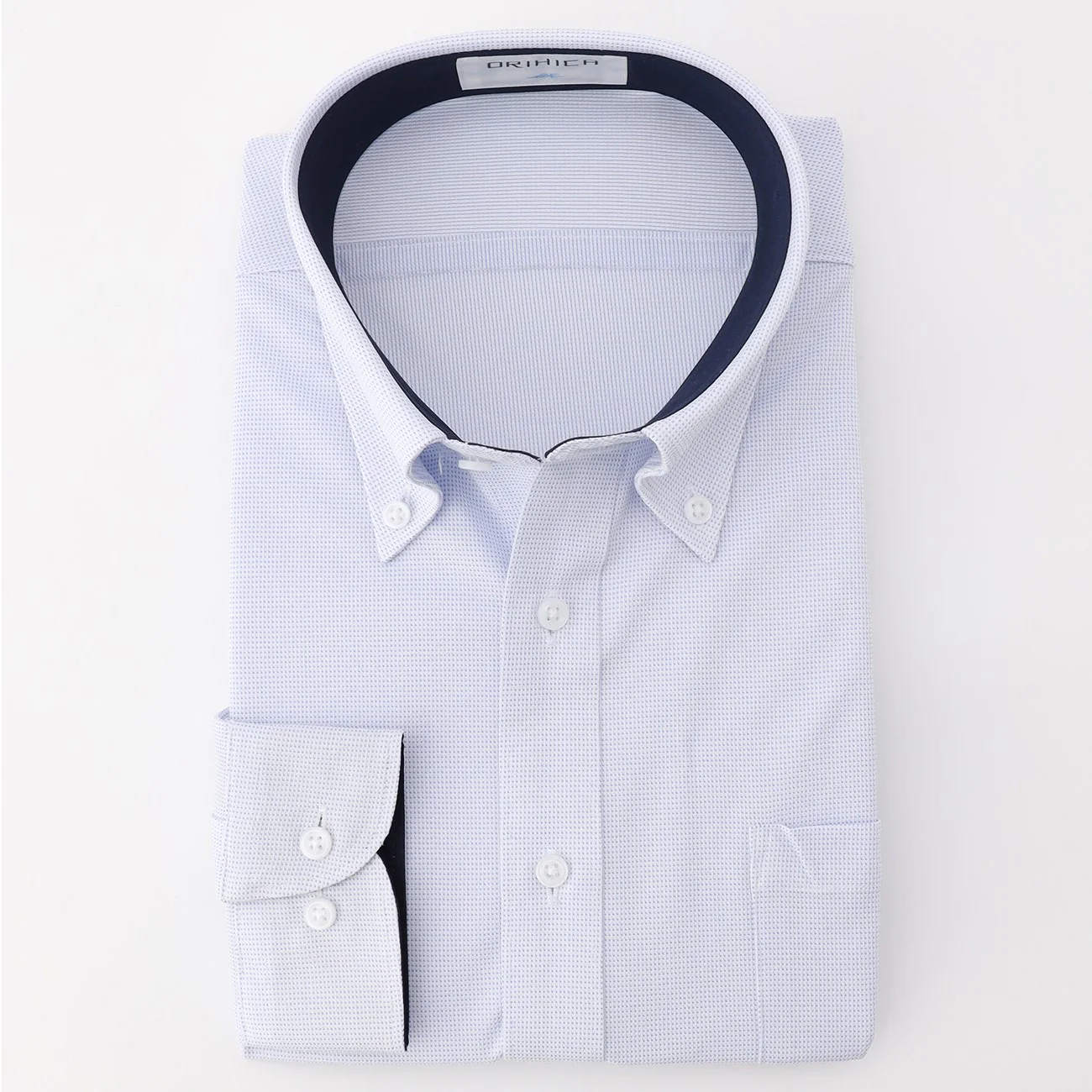 Super Non-Iron Stretch Button-Down Shirt - Navy - Image 3