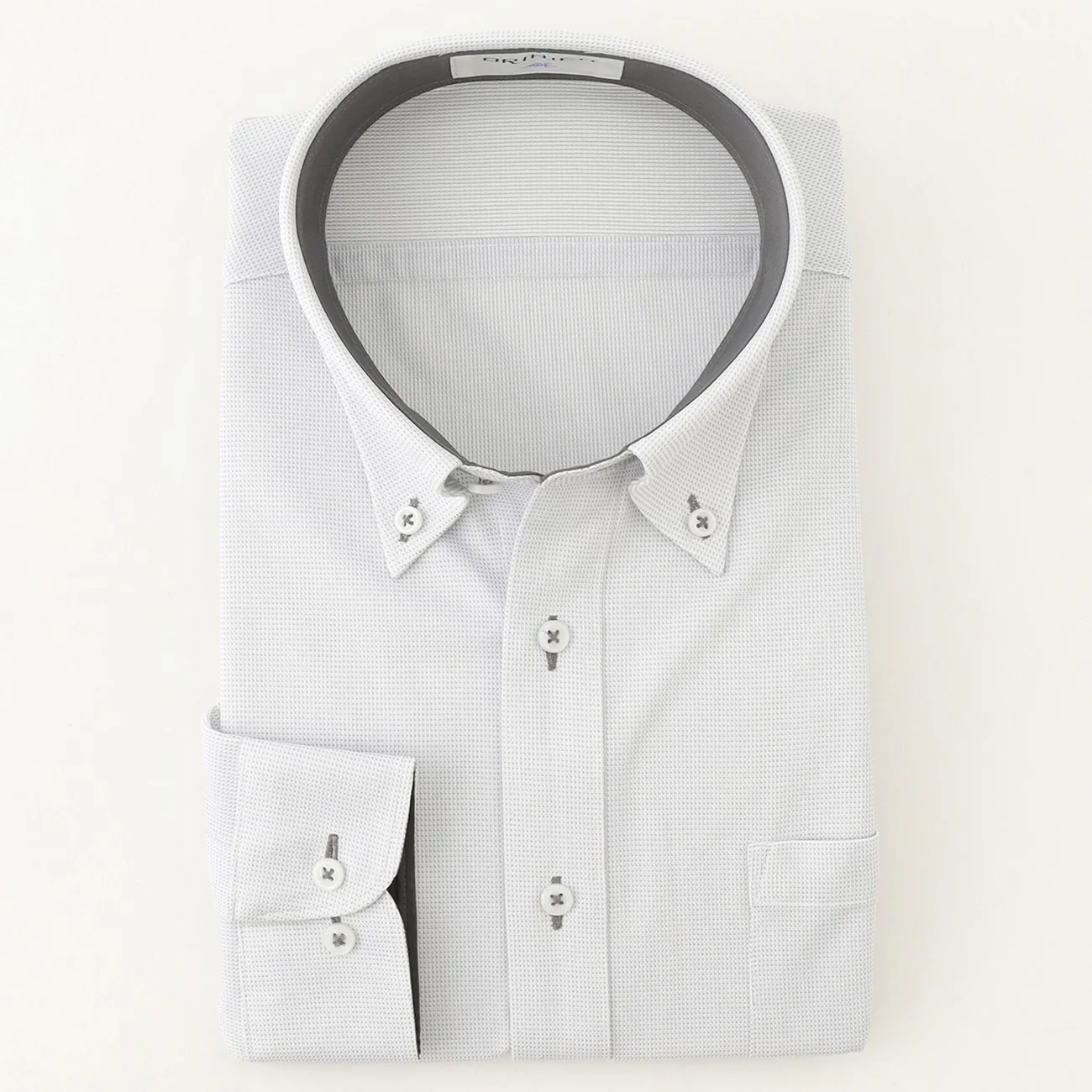 Super Non-Iron Stretch Button-Down Shirt - Gray - Image 3