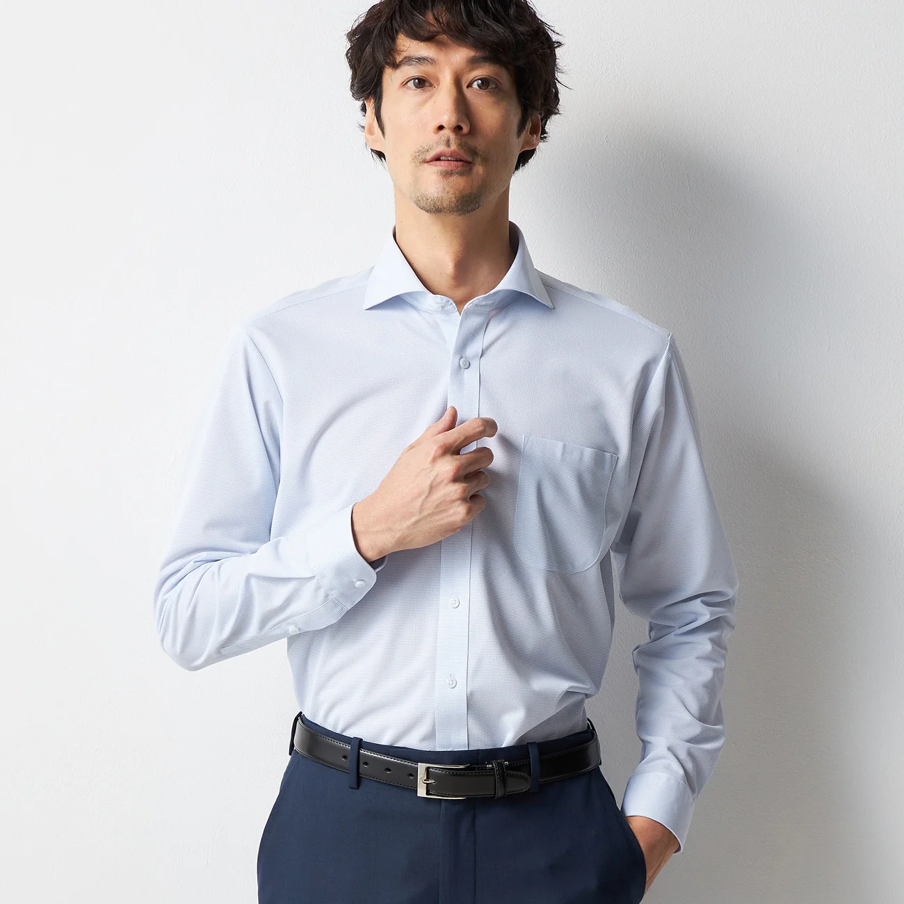 Super Non-Iron Stretch Cutaway Shirt - Blue