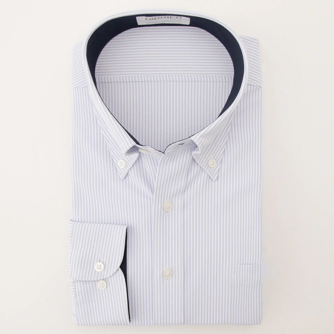 Super Non-Iron DRY×DRY Striped Button-Down Shirt - Navy - Image 3