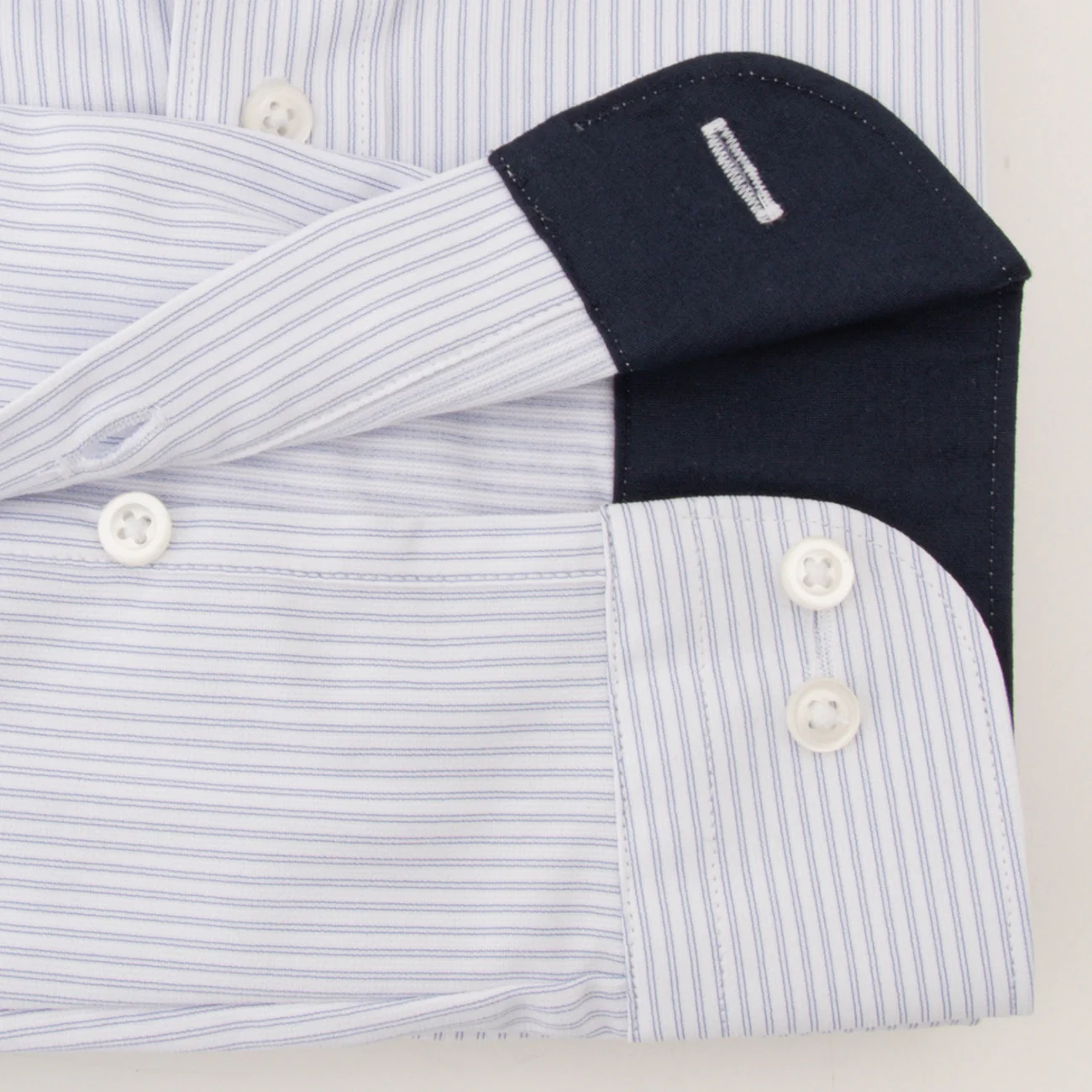 Super Non-Iron DRY×DRY Striped Button-Down Shirt - Navy - Image 5