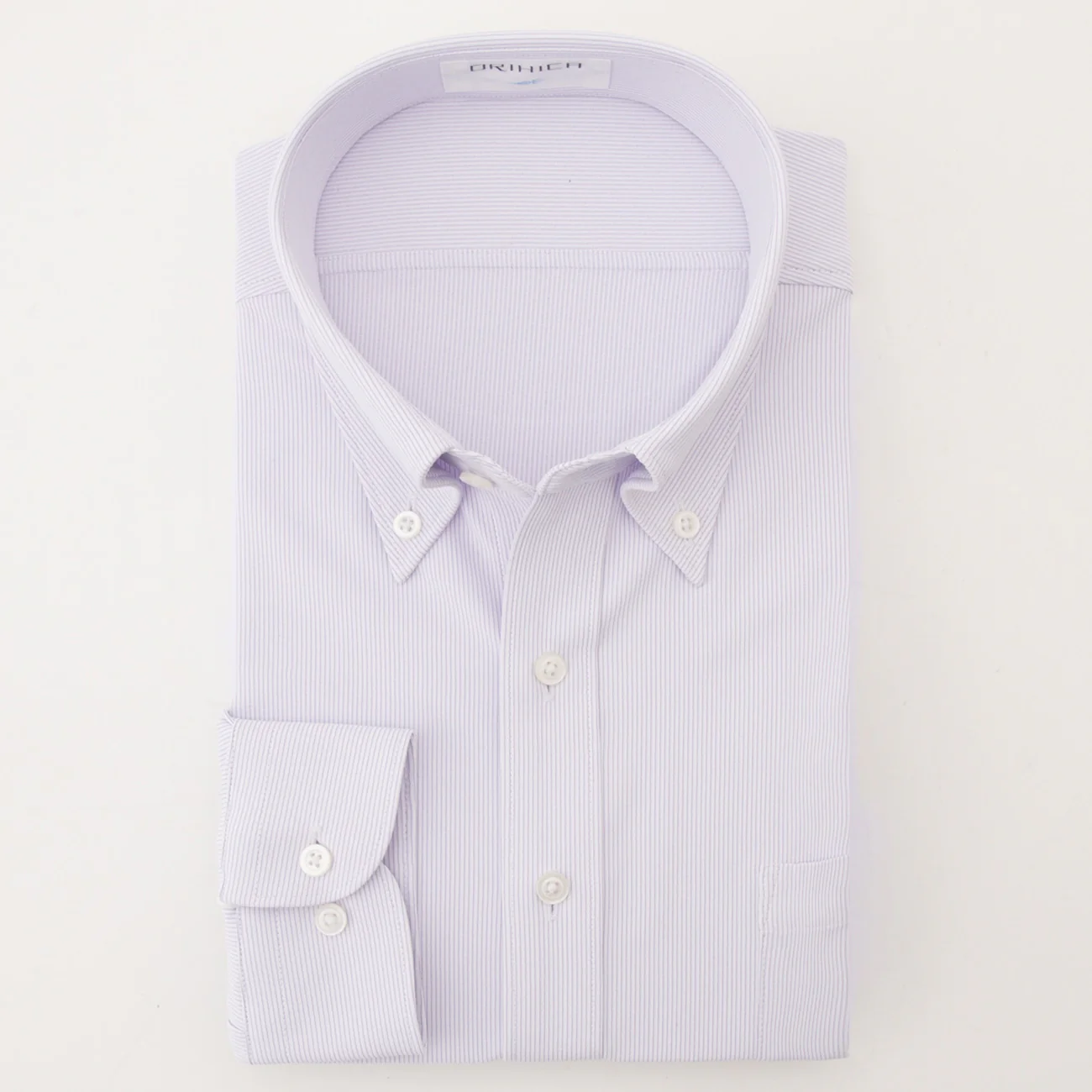 Super Non-Iron DRY×DRY Striped Button-Down Shirt - Lavender - Image 2